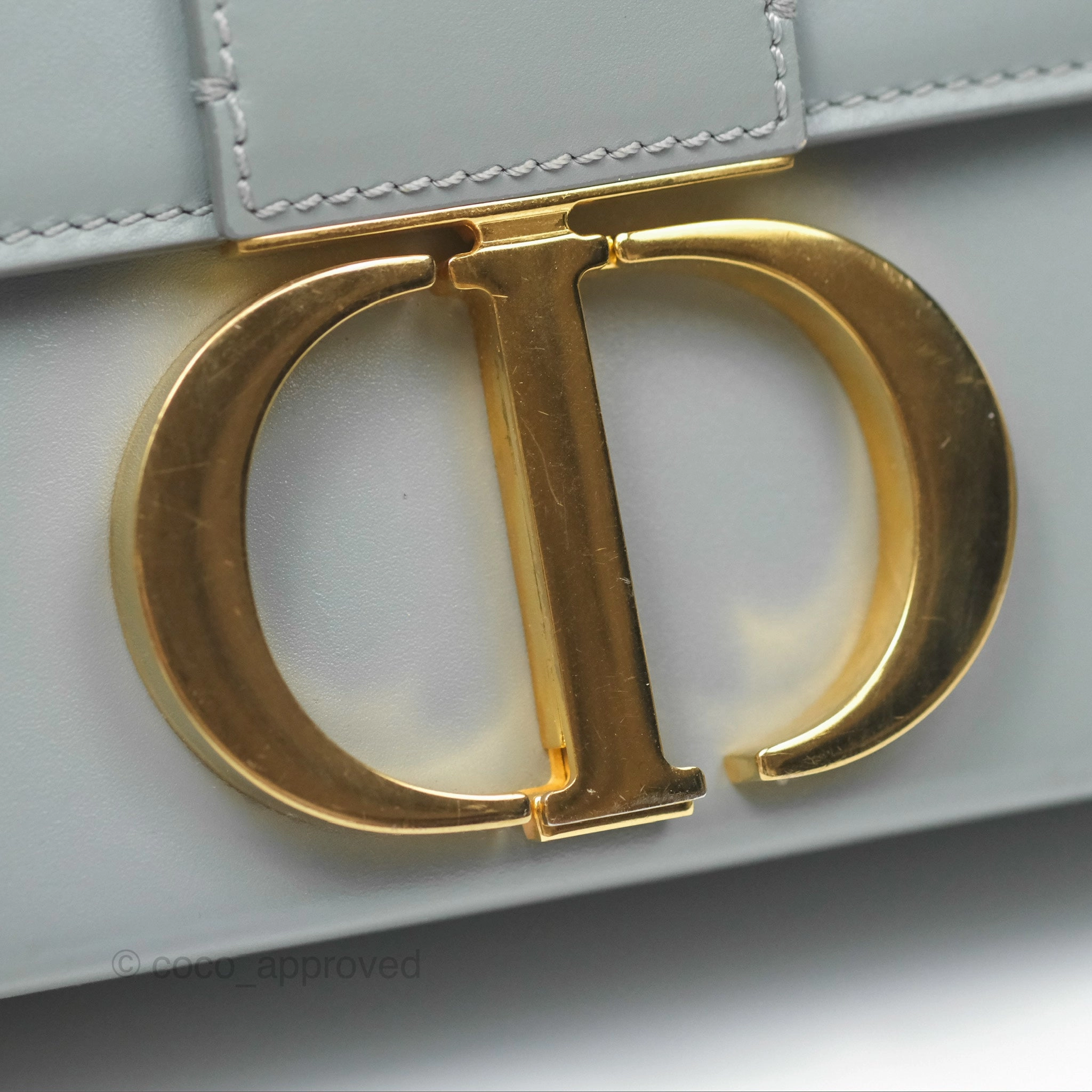 Christian Dior 30 Montaigne Box Bag Grey Calfskin