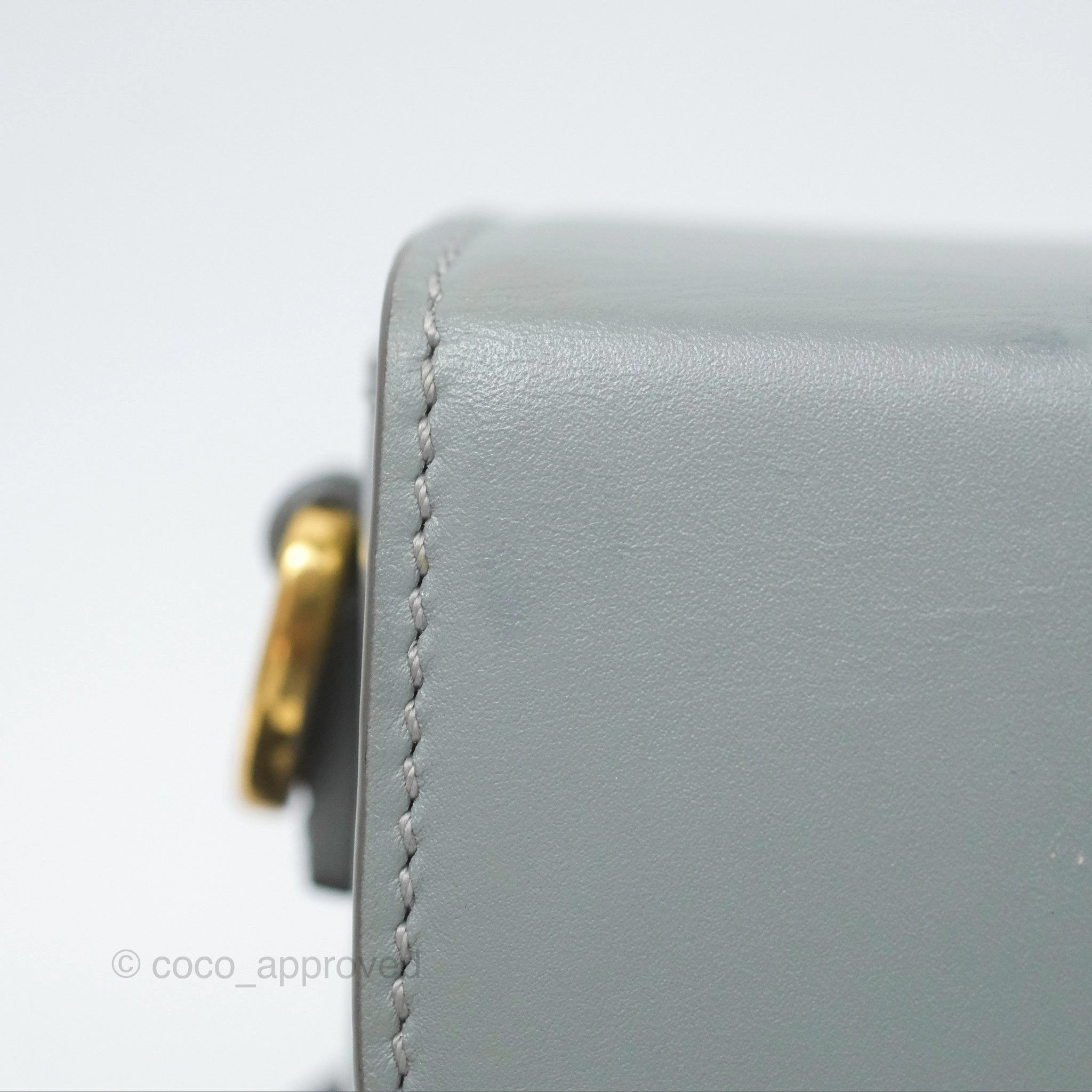 Christian Dior 30 Montaigne Box Bag Grey Calfskin
