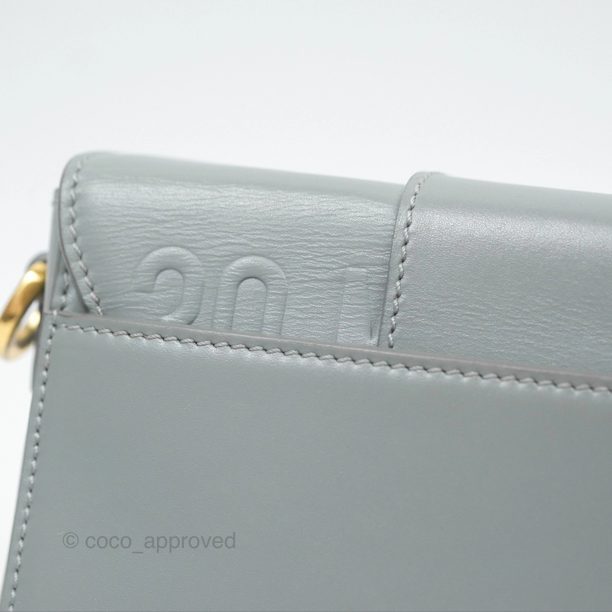 Christian Dior 30 Montaigne Box Bag Grey Calfskin