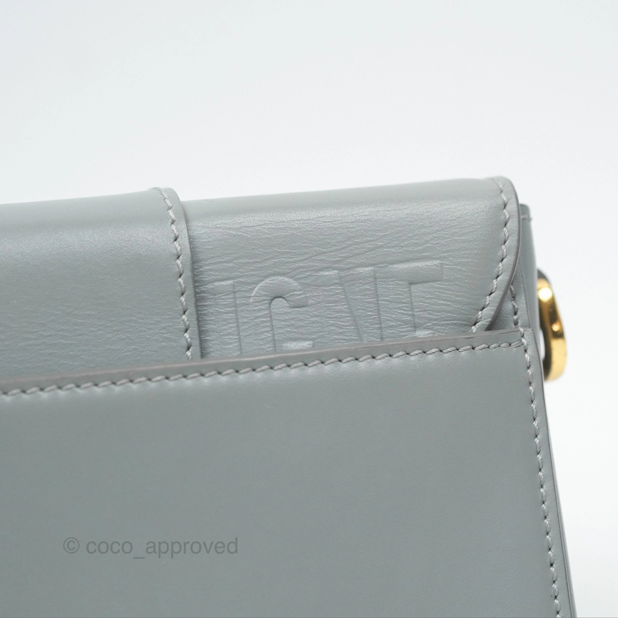 Christian Dior 30 Montaigne Box Bag Grey Calfskin