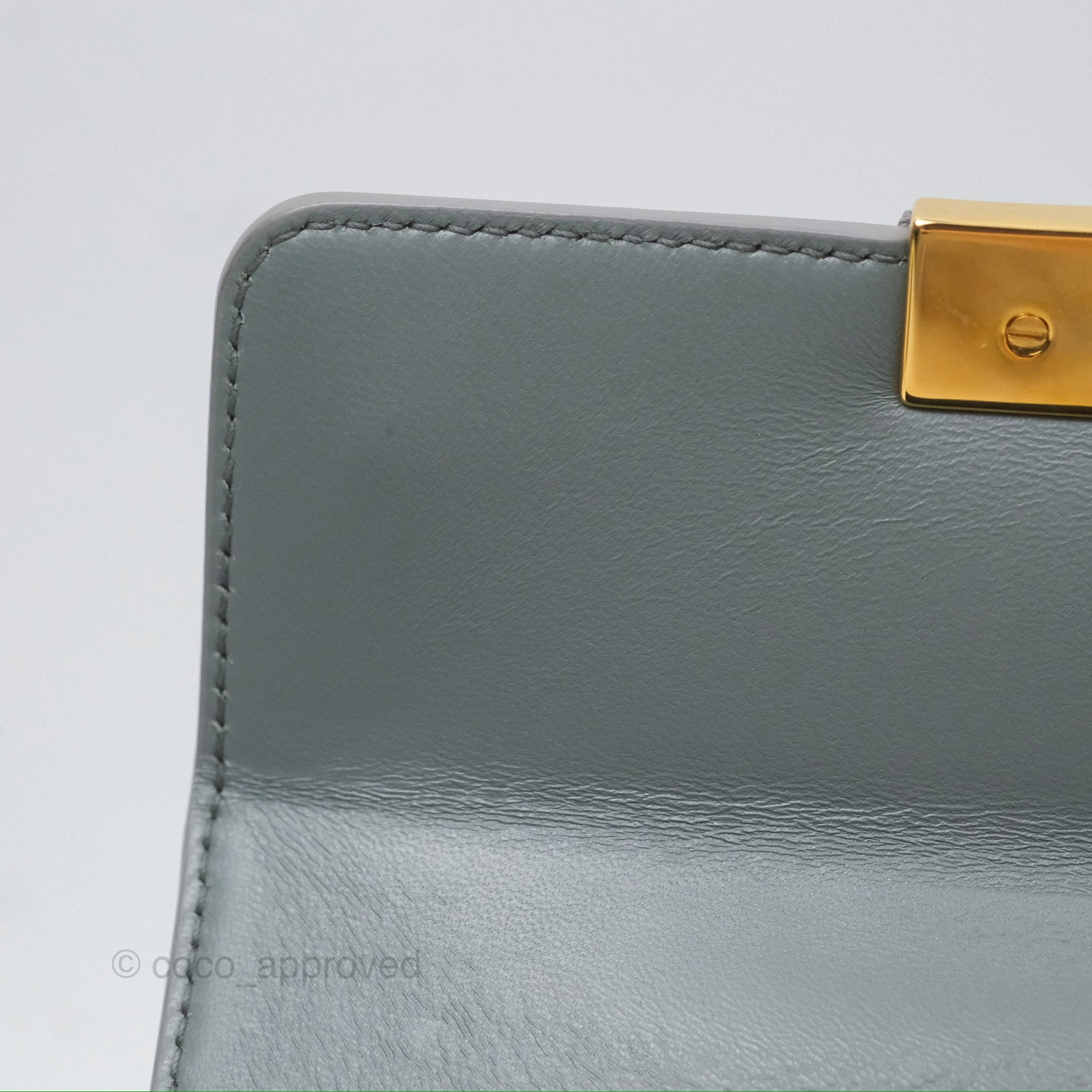 Christian Dior 30 Montaigne Box Bag Grey Calfskin