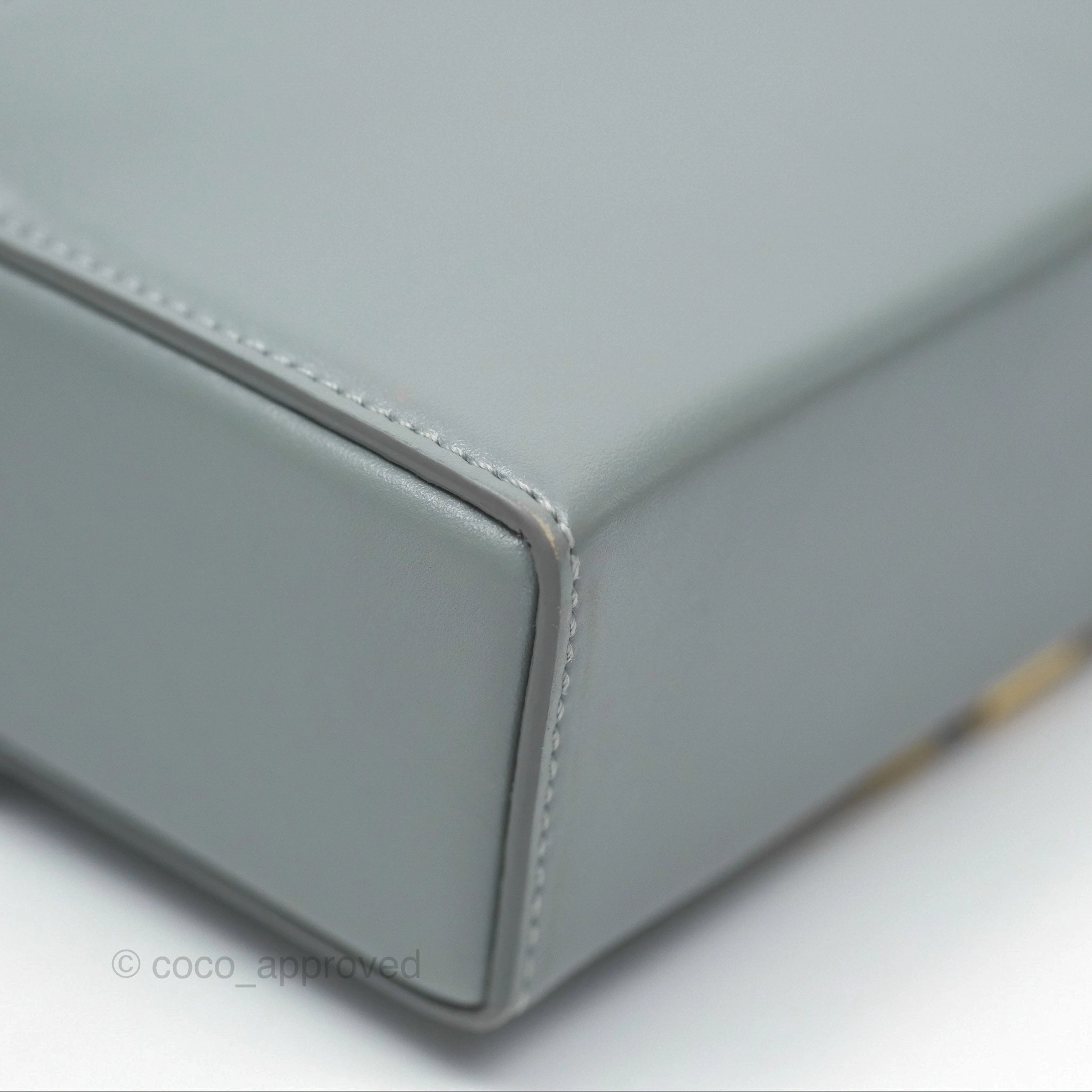 Christian Dior 30 Montaigne Box Bag Grey Calfskin