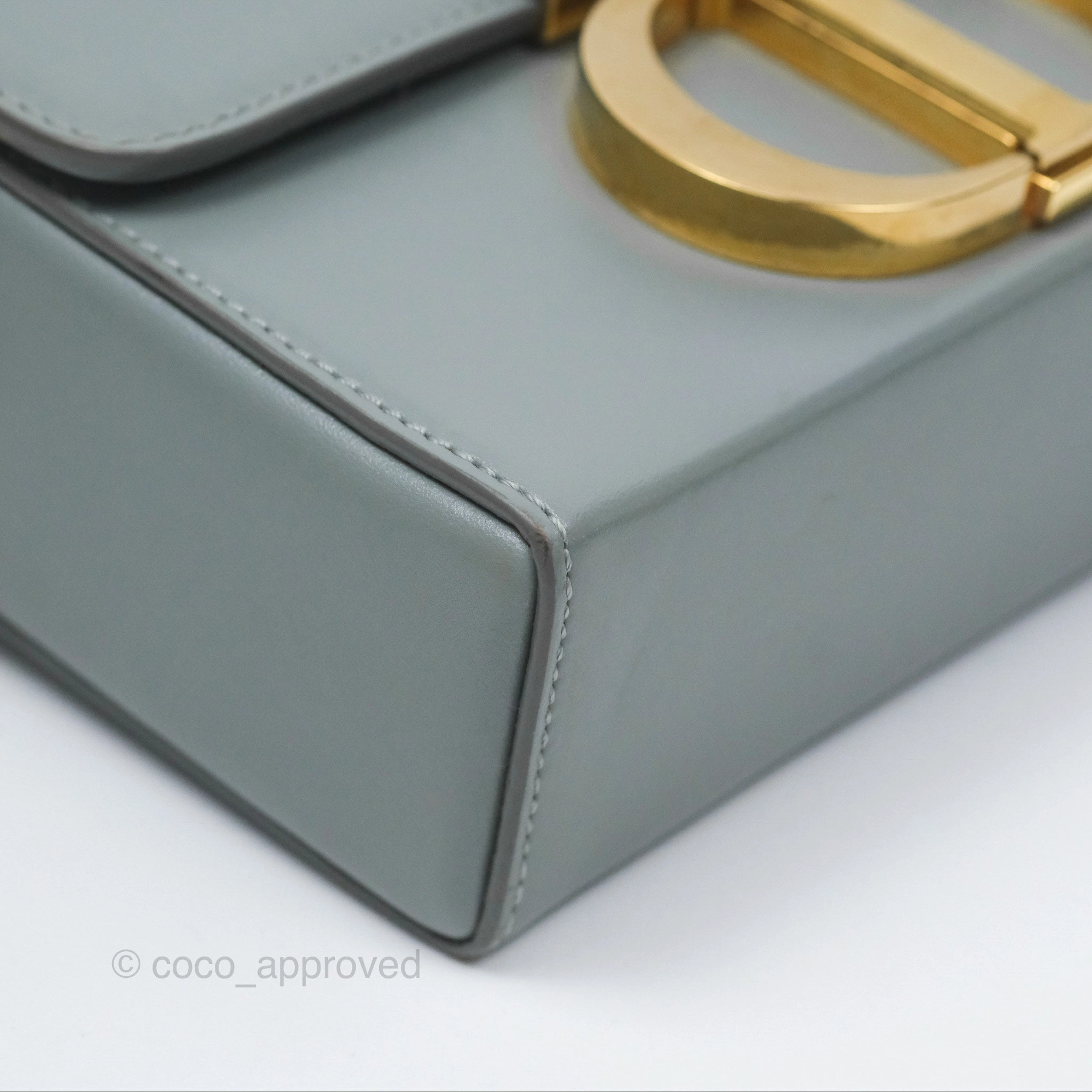Christian Dior 30 Montaigne Box Bag Grey Calfskin