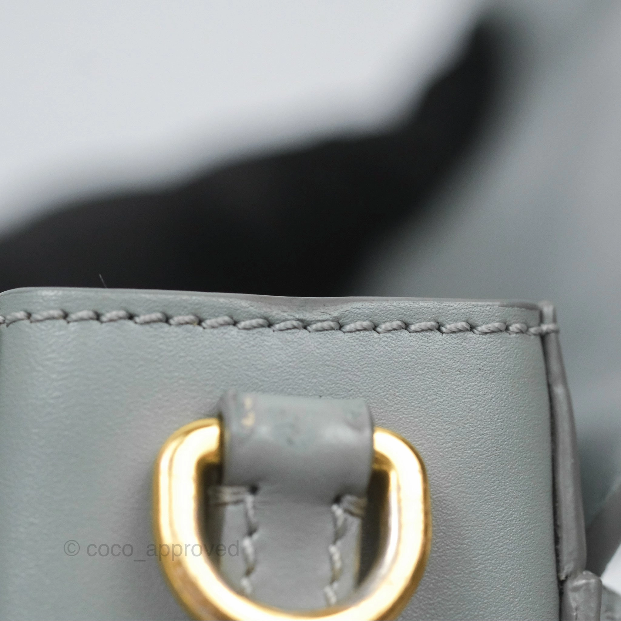 Christian Dior 30 Montaigne Box Bag Grey Calfskin