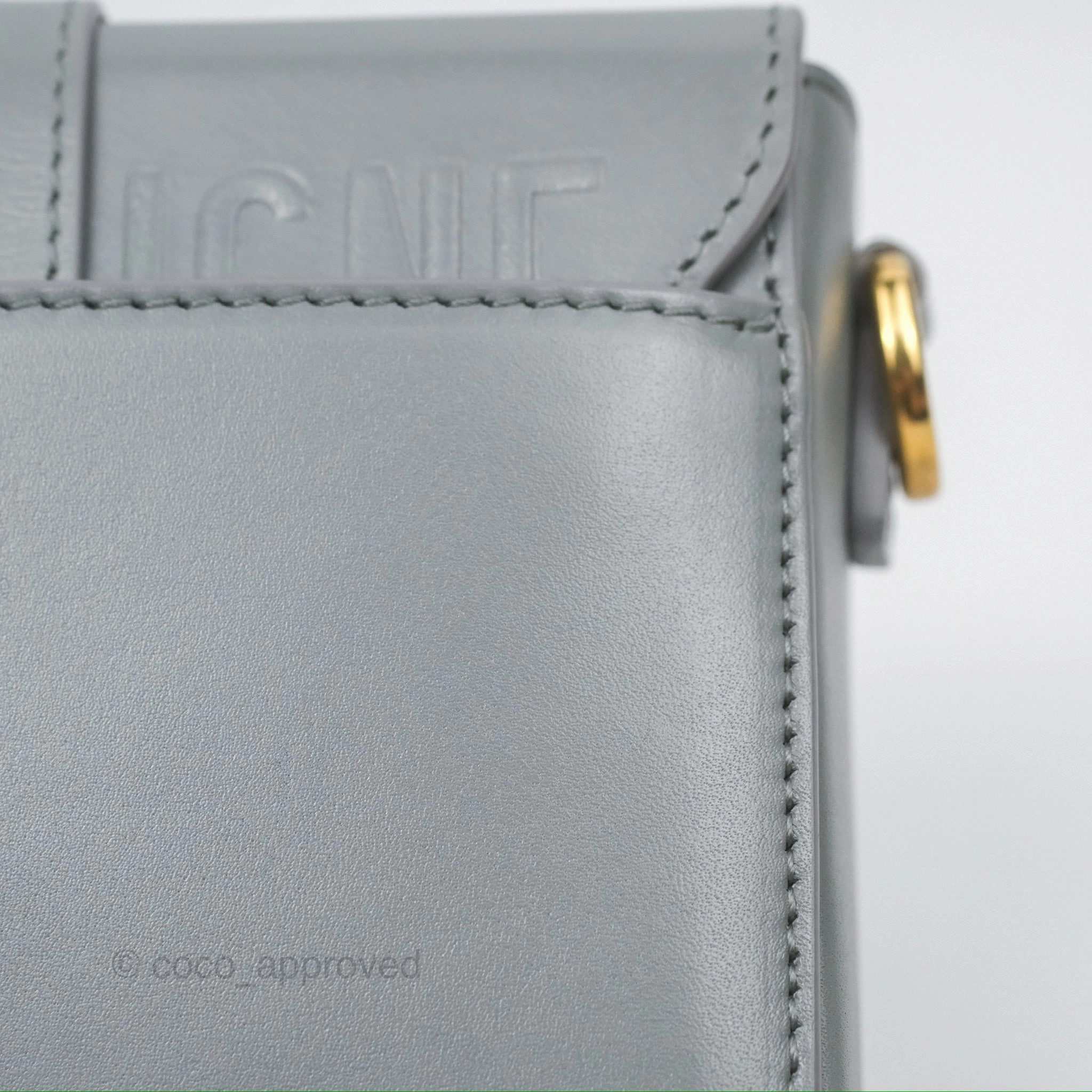 Christian Dior 30 Montaigne Box Bag Grey Calfskin