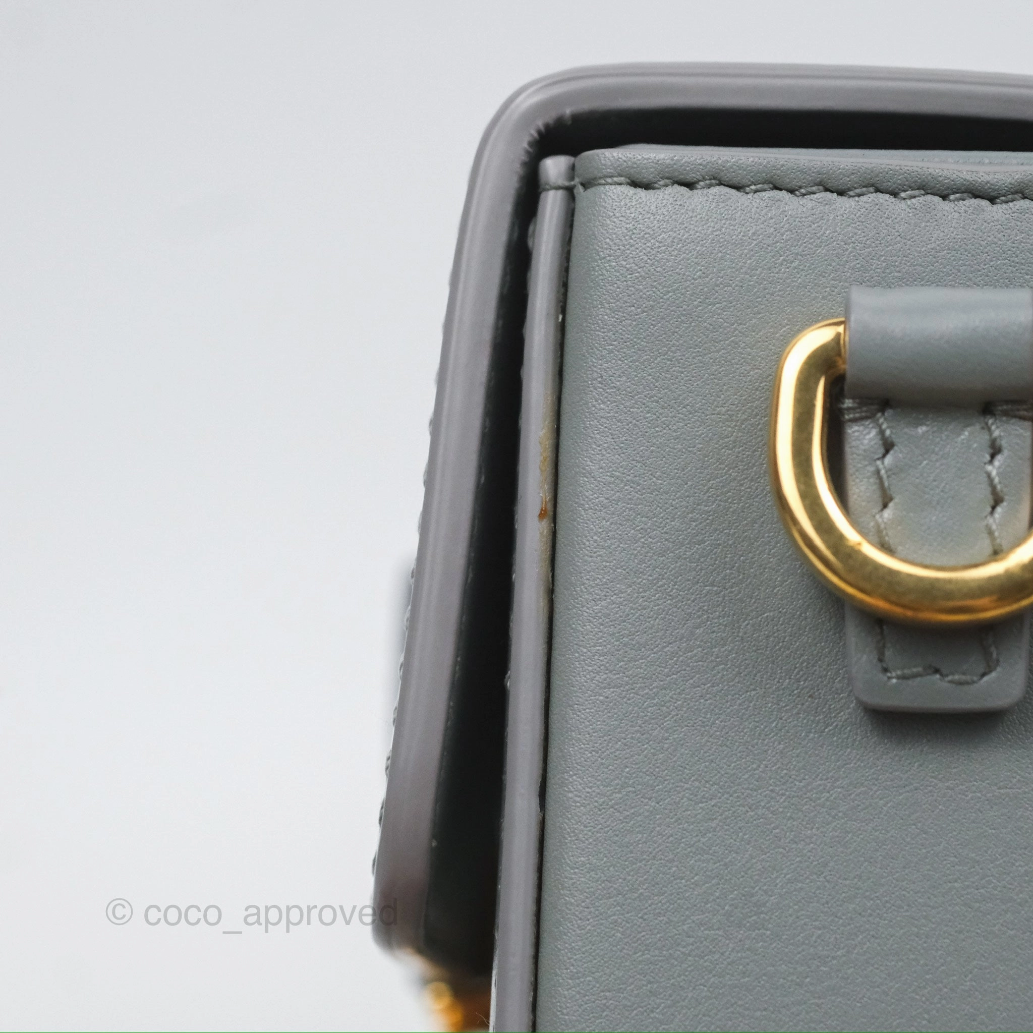Christian Dior 30 Montaigne Box Bag Grey Calfskin