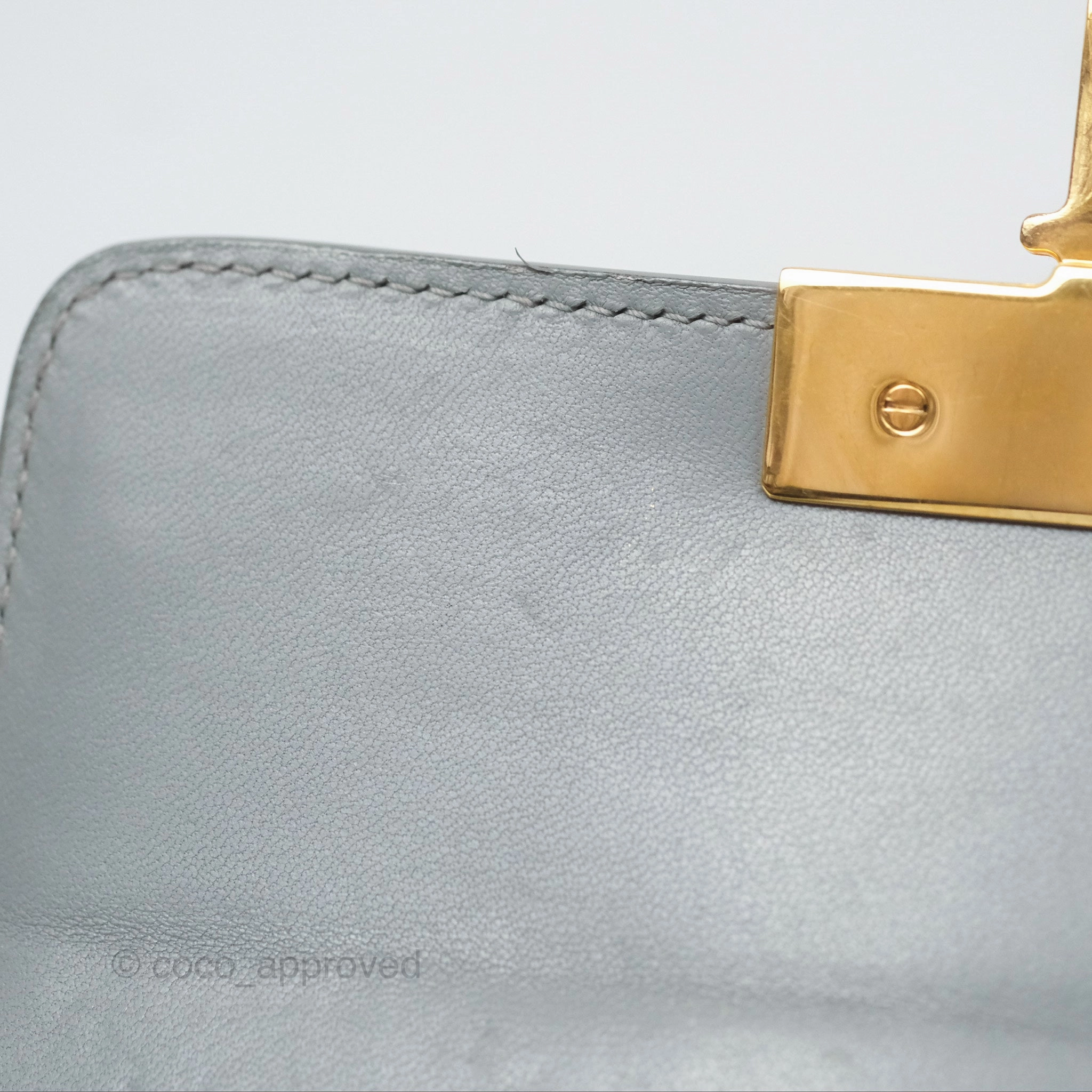 Christian Dior 30 Montaigne Box Bag Grey Calfskin