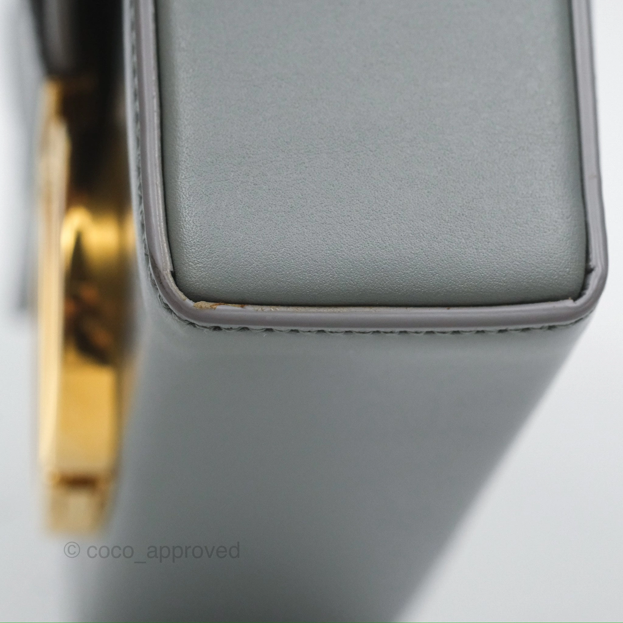 Christian Dior 30 Montaigne Box Bag Grey Calfskin