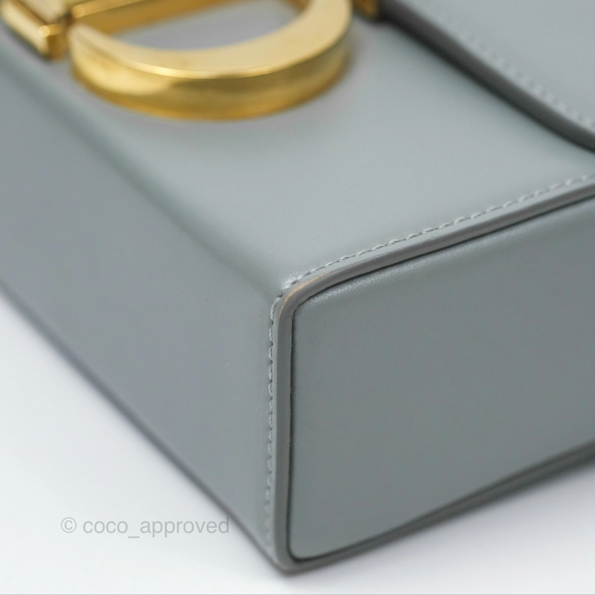 Christian Dior 30 Montaigne Box Bag Grey Calfskin