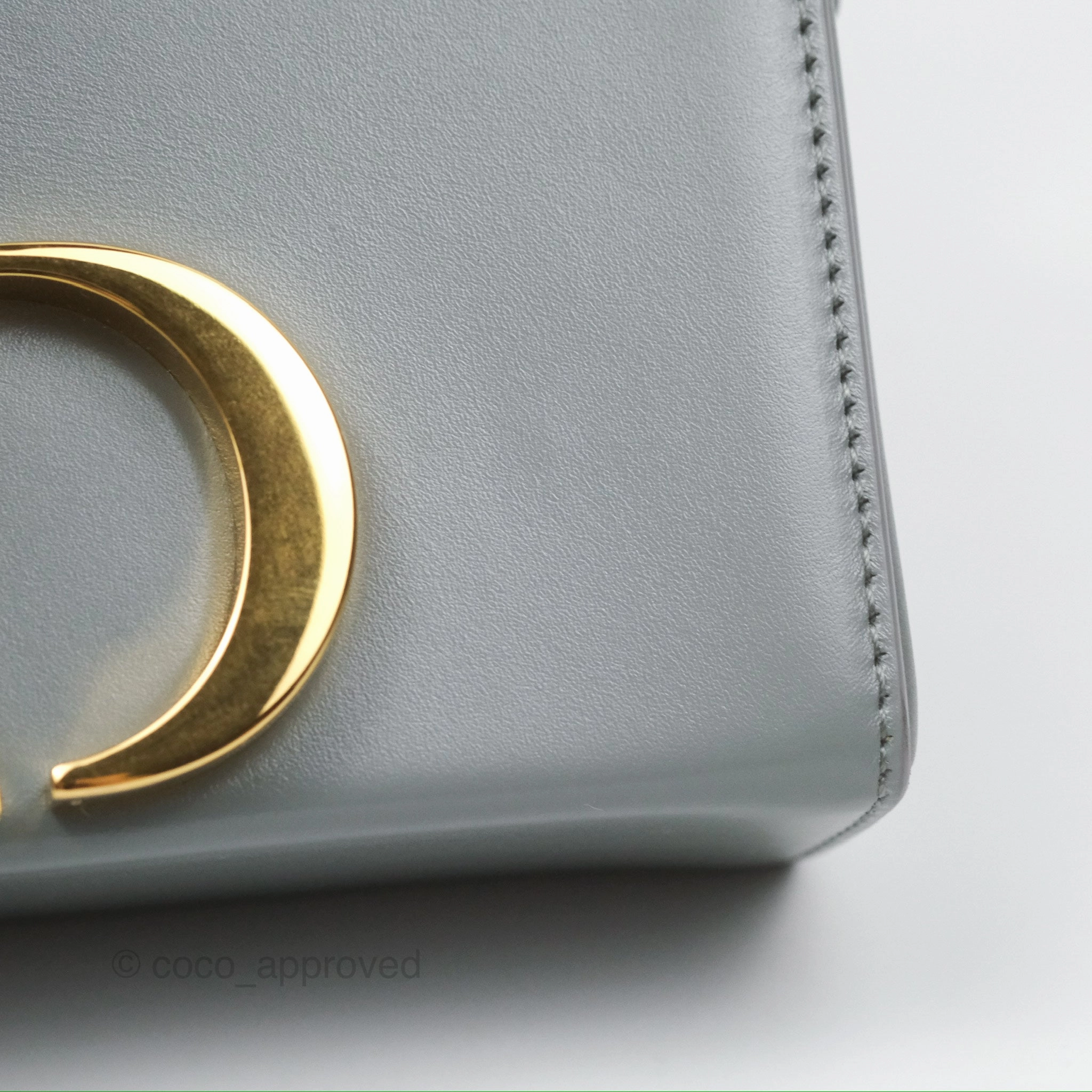 Christian Dior 30 Montaigne Box Bag Grey Calfskin