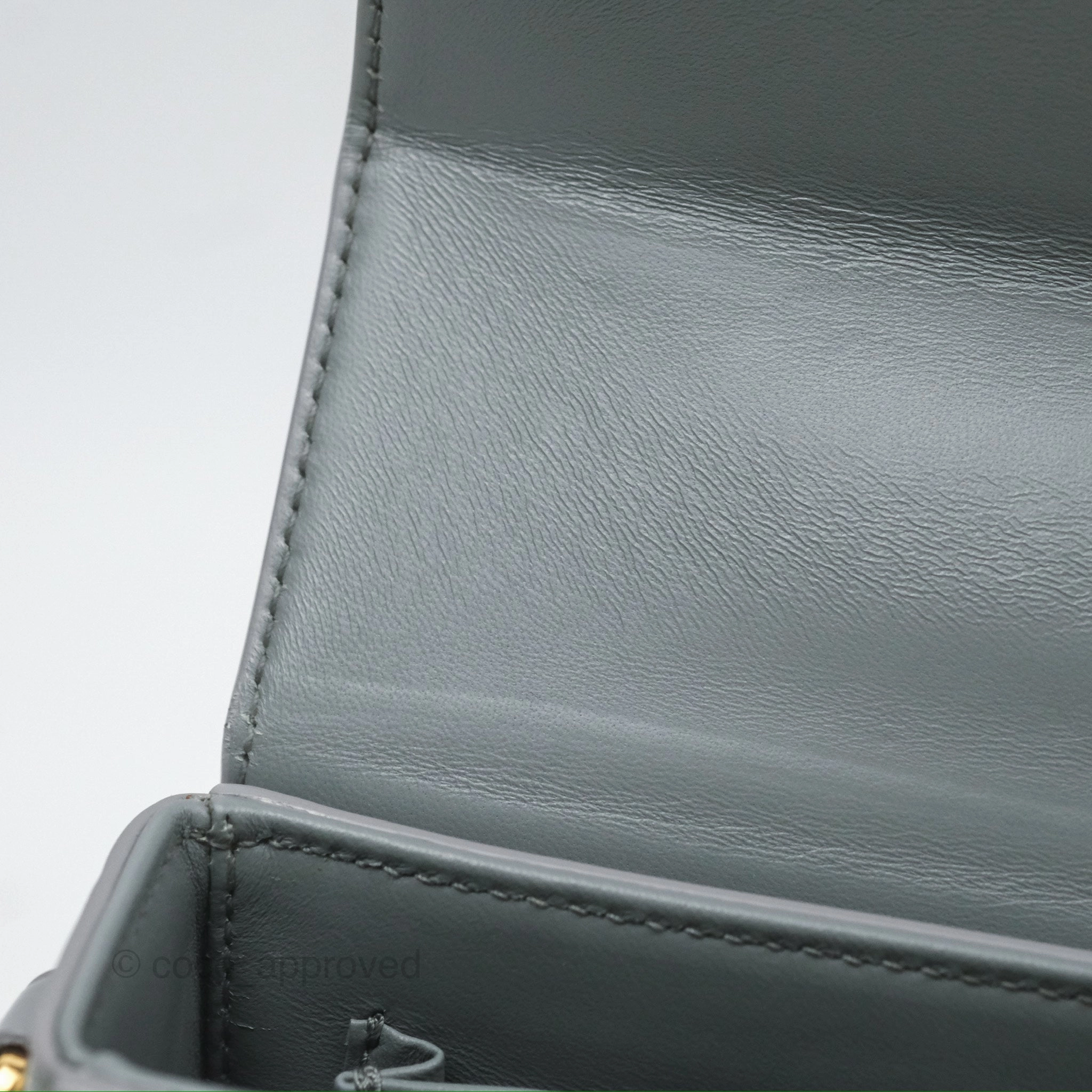 Christian Dior 30 Montaigne Box Bag Grey Calfskin
