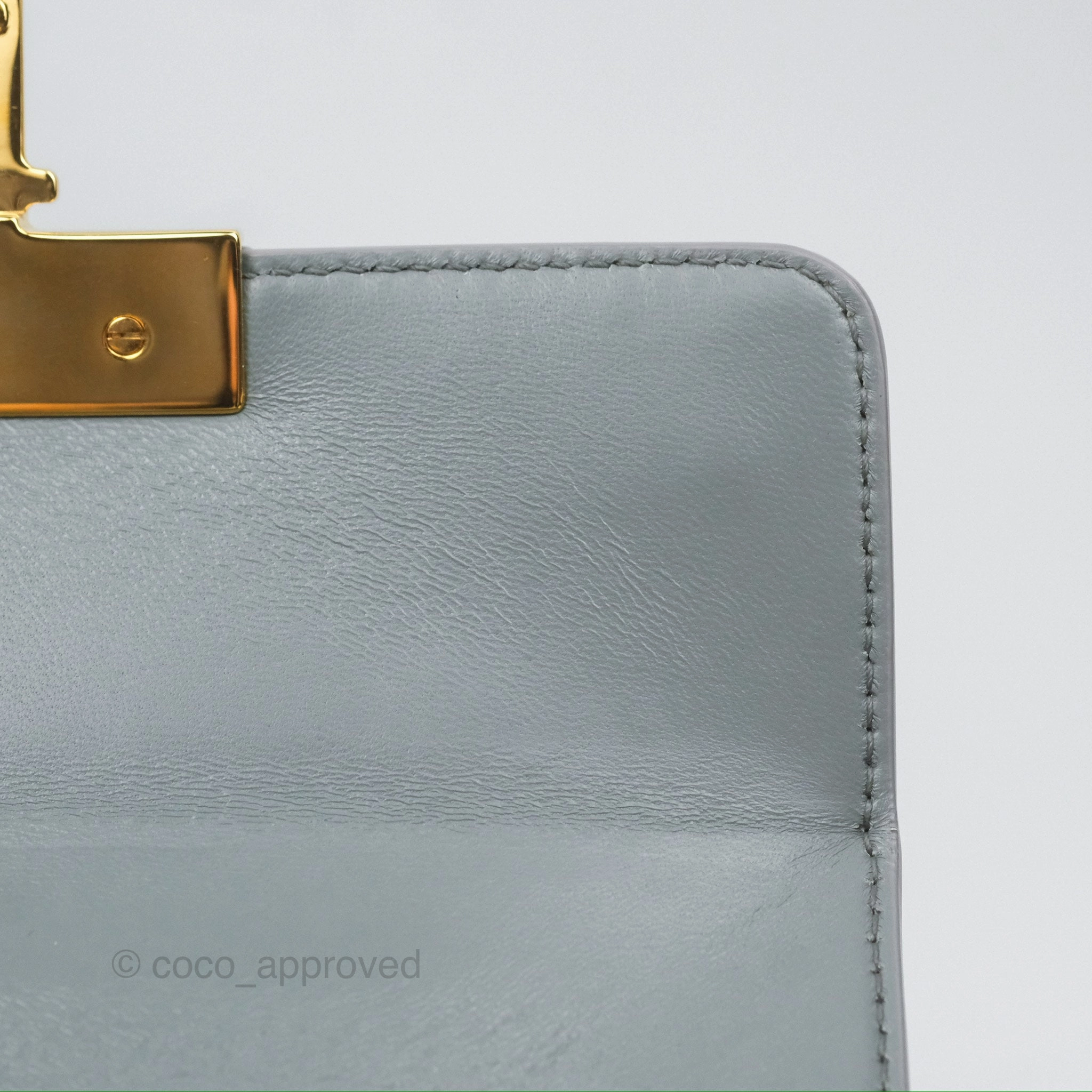 Christian Dior 30 Montaigne Box Bag Grey Calfskin