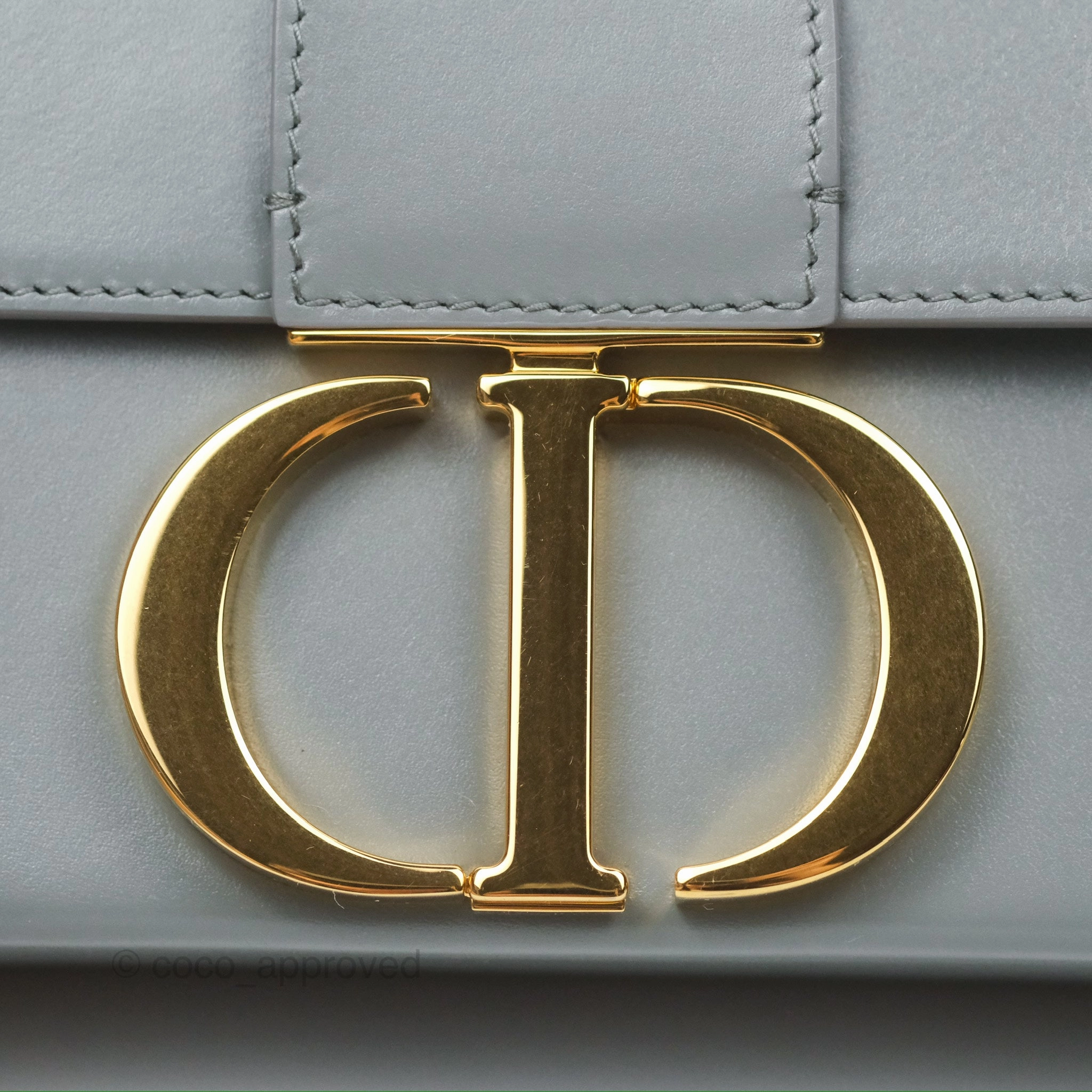 Christian Dior 30 Montaigne Box Bag Grey Calfskin