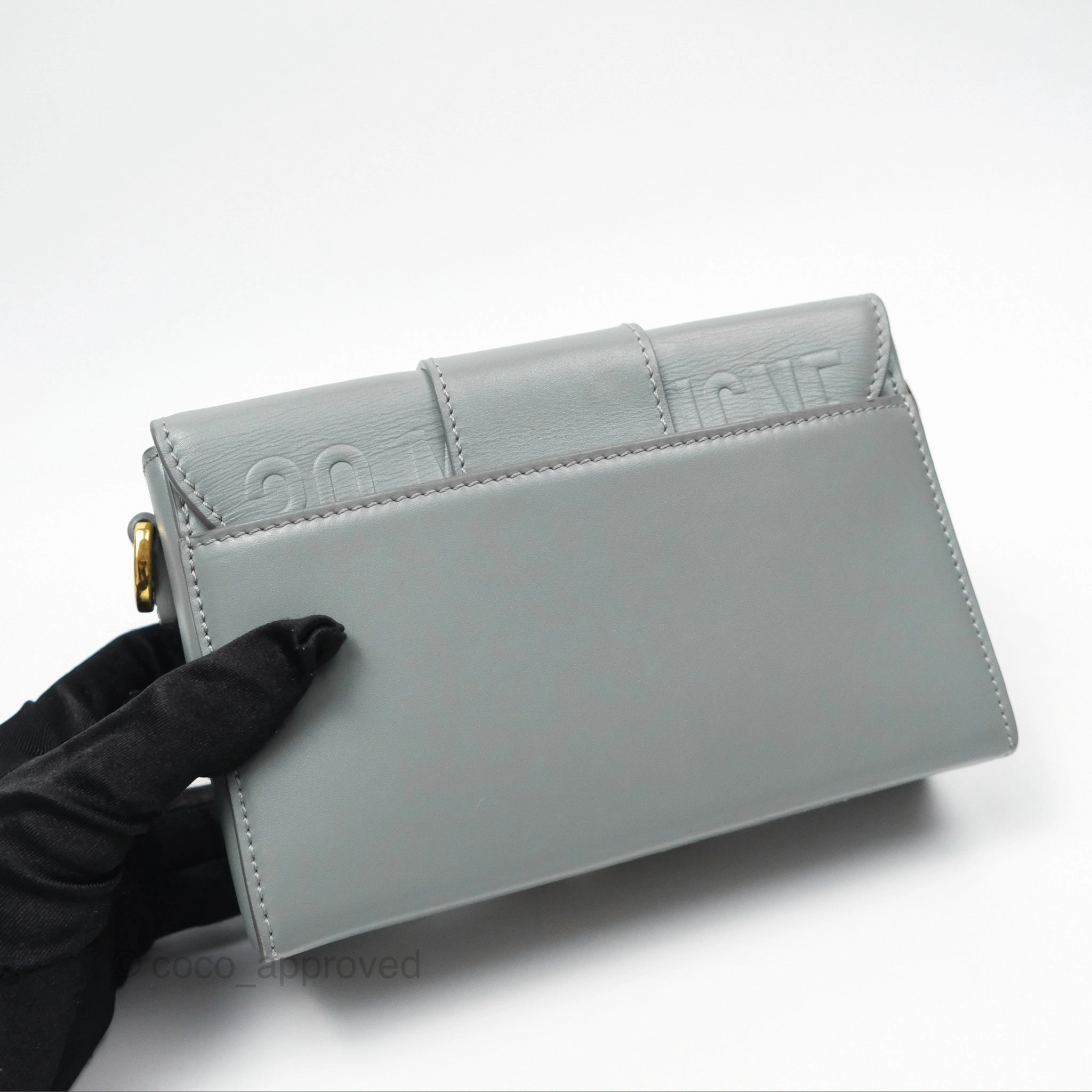 Christian Dior 30 Montaigne Box Bag Grey Calfskin
