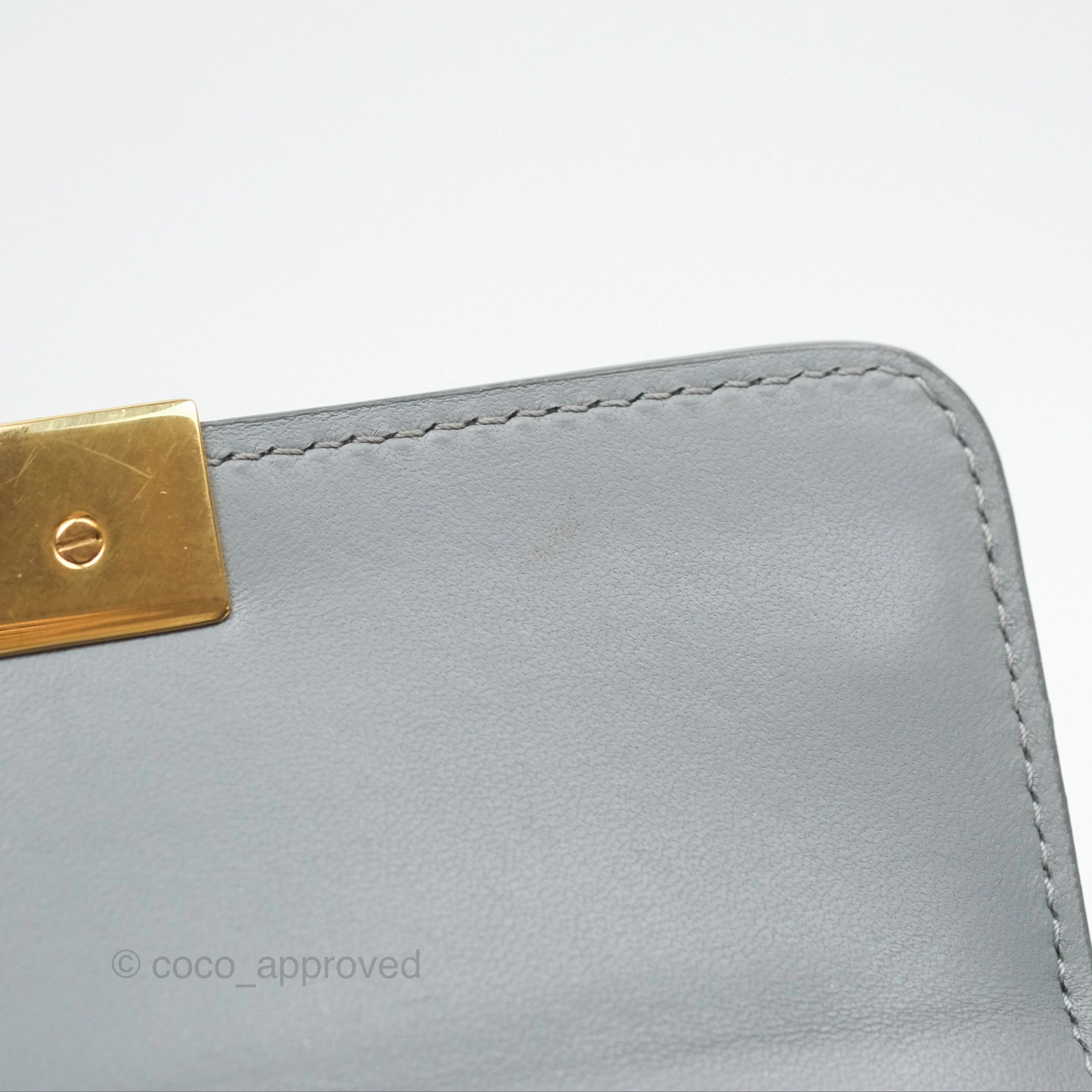 Christian Dior 30 Montaigne Box Bag Grey Calfskin