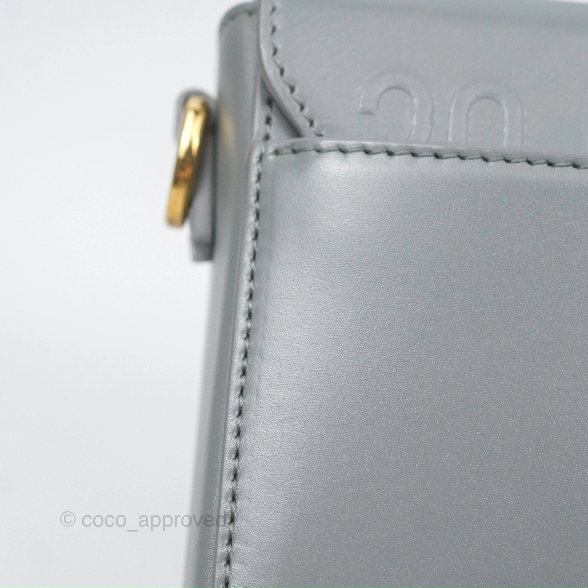 Christian Dior 30 Montaigne Box Bag Grey Calfskin