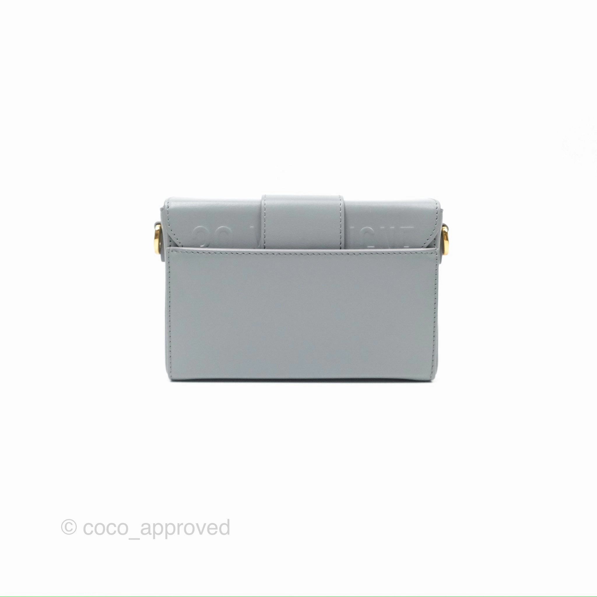 Christian Dior 30 Montaigne Box Bag Grey Calfskin