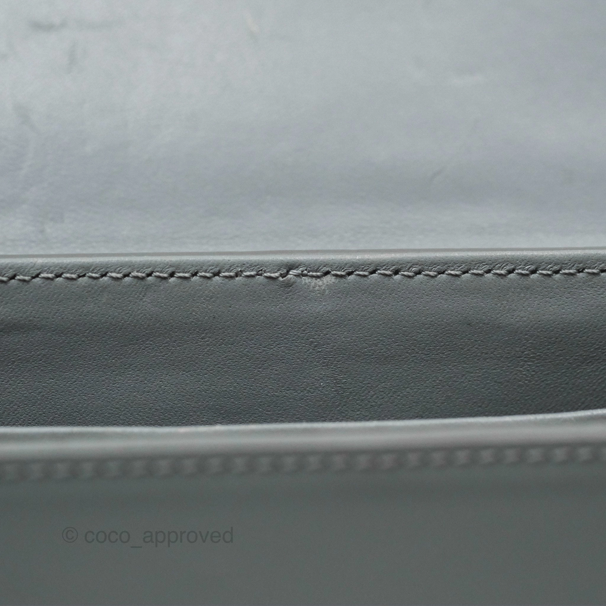 Christian Dior 30 Montaigne Box Bag Grey Calfskin