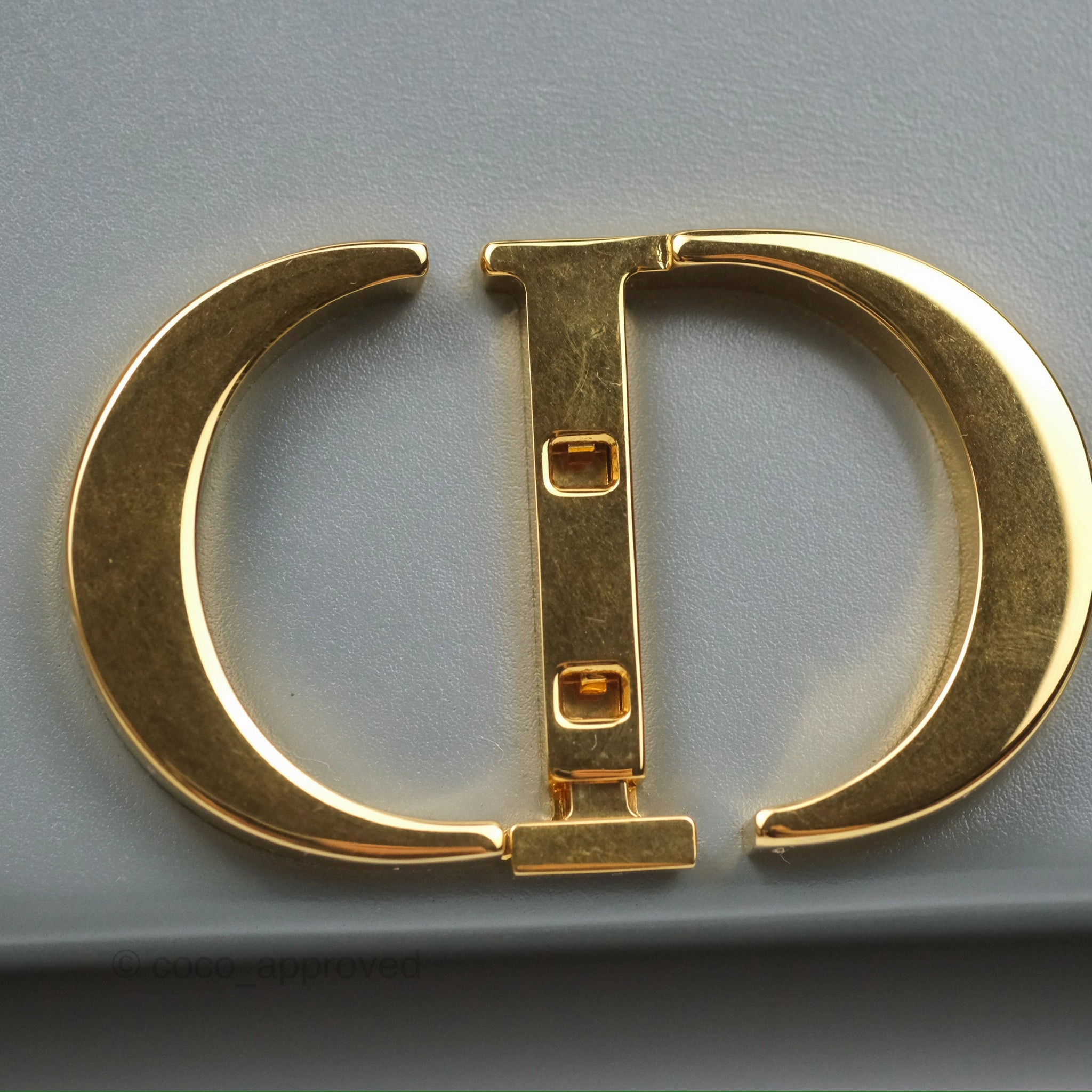 Christian Dior 30 Montaigne Box Bag Grey Calfskin
