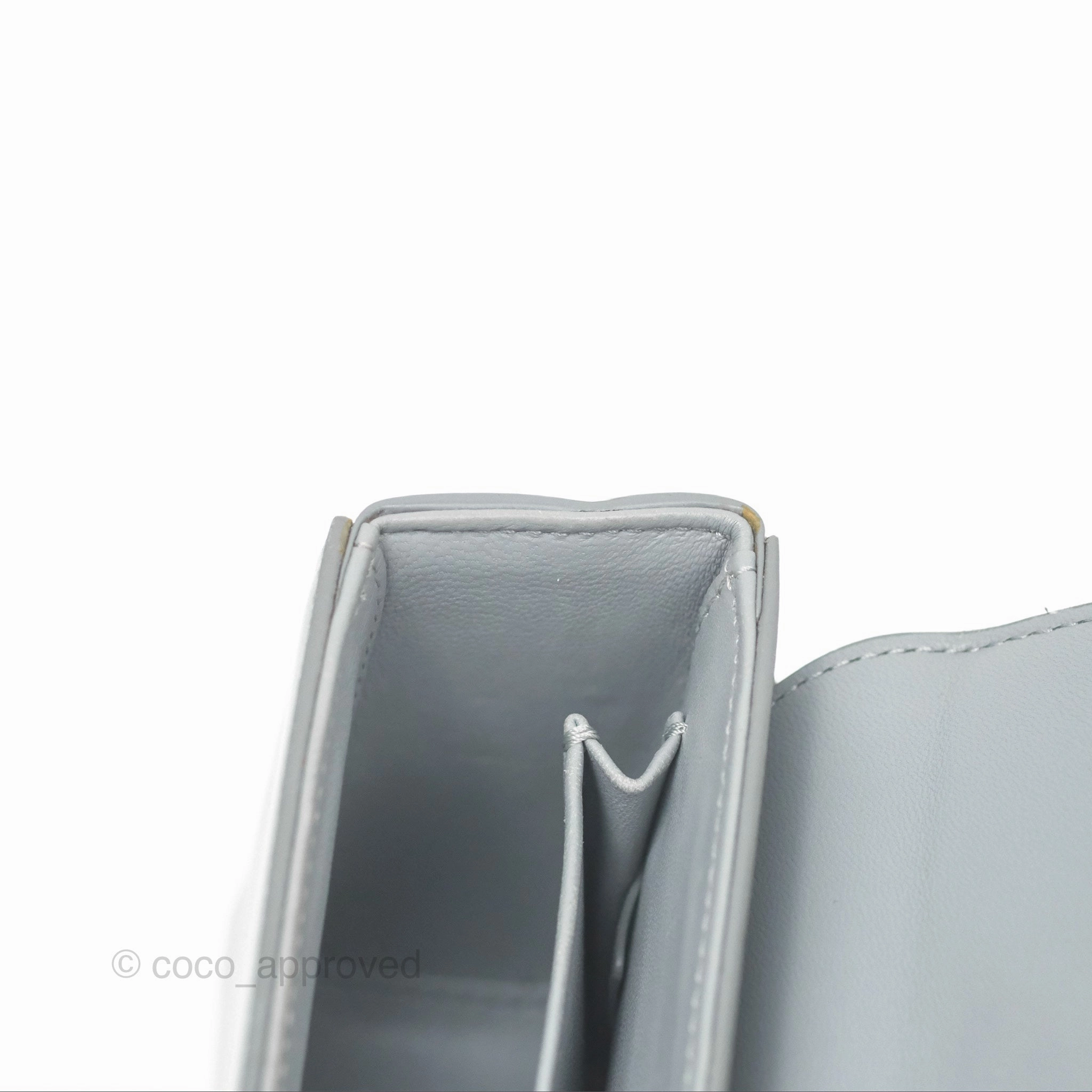 Christian Dior 30 Montaigne Box Bag Grey Calfskin