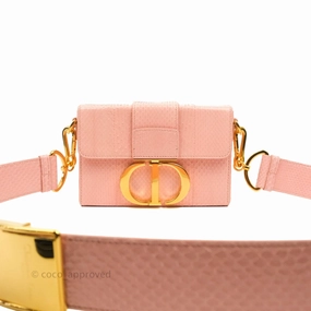 Christian Dior 30 Montaigne Box Bag Python Rose Des Vents