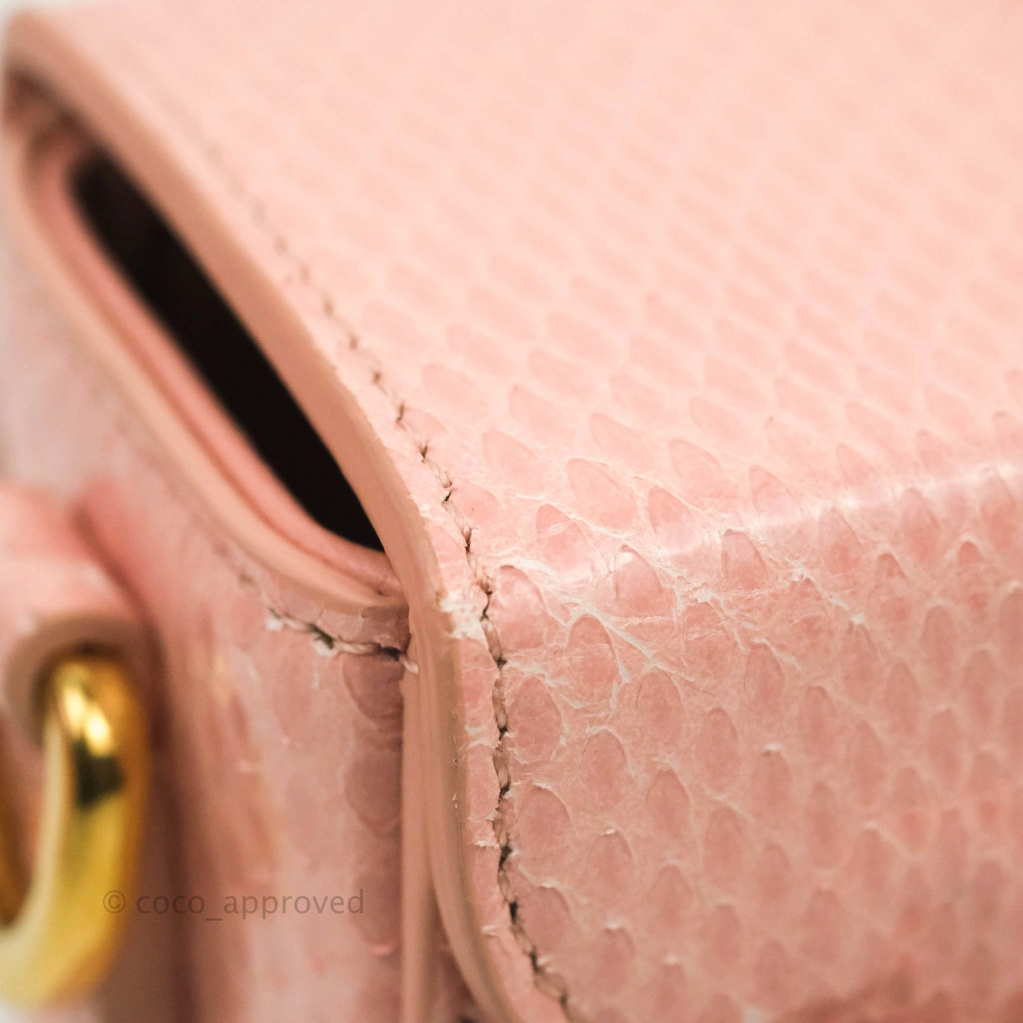 Christian Dior 30 Montaigne Box Bag Python Rose Des Vents
