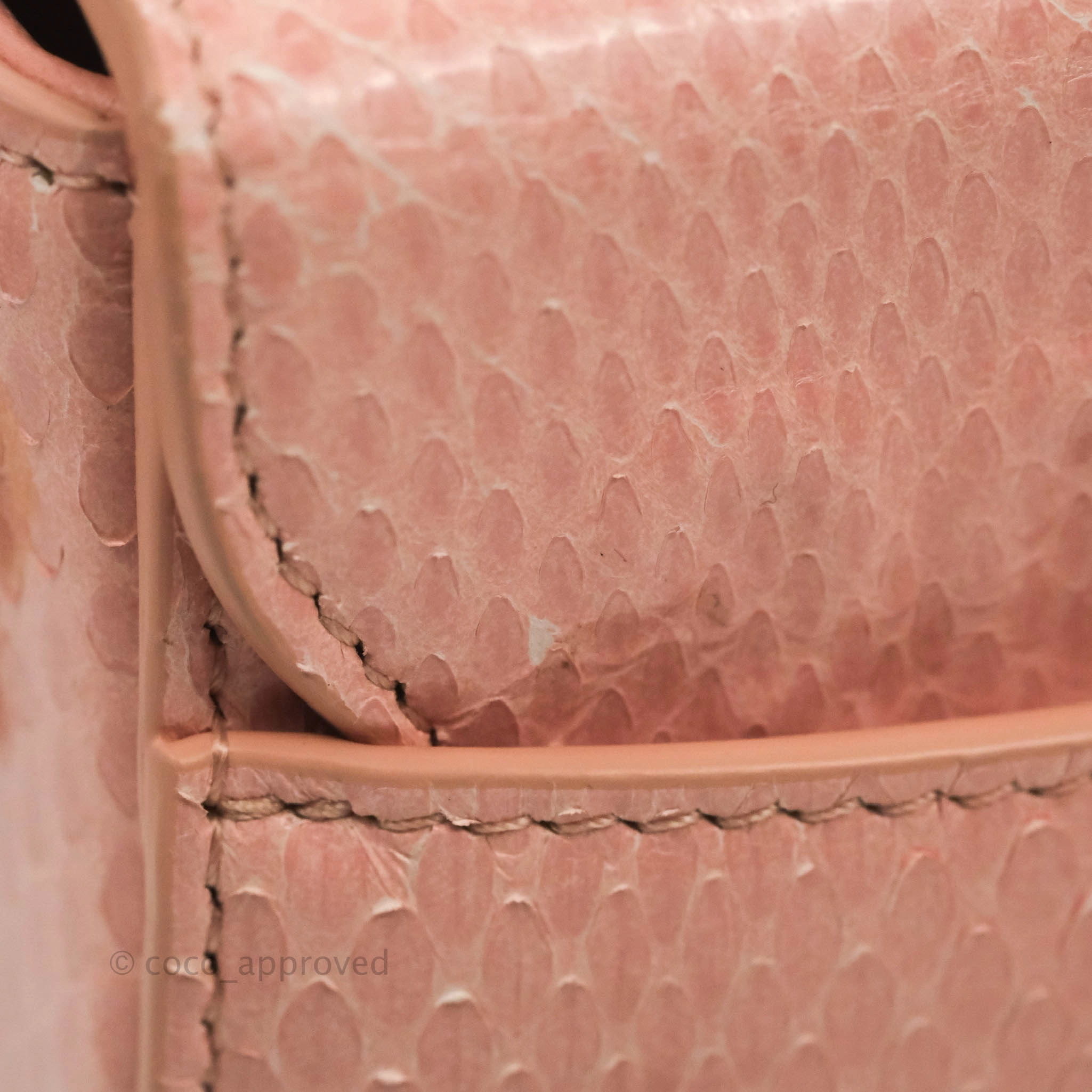 Christian Dior 30 Montaigne Box Bag Python Rose Des Vents