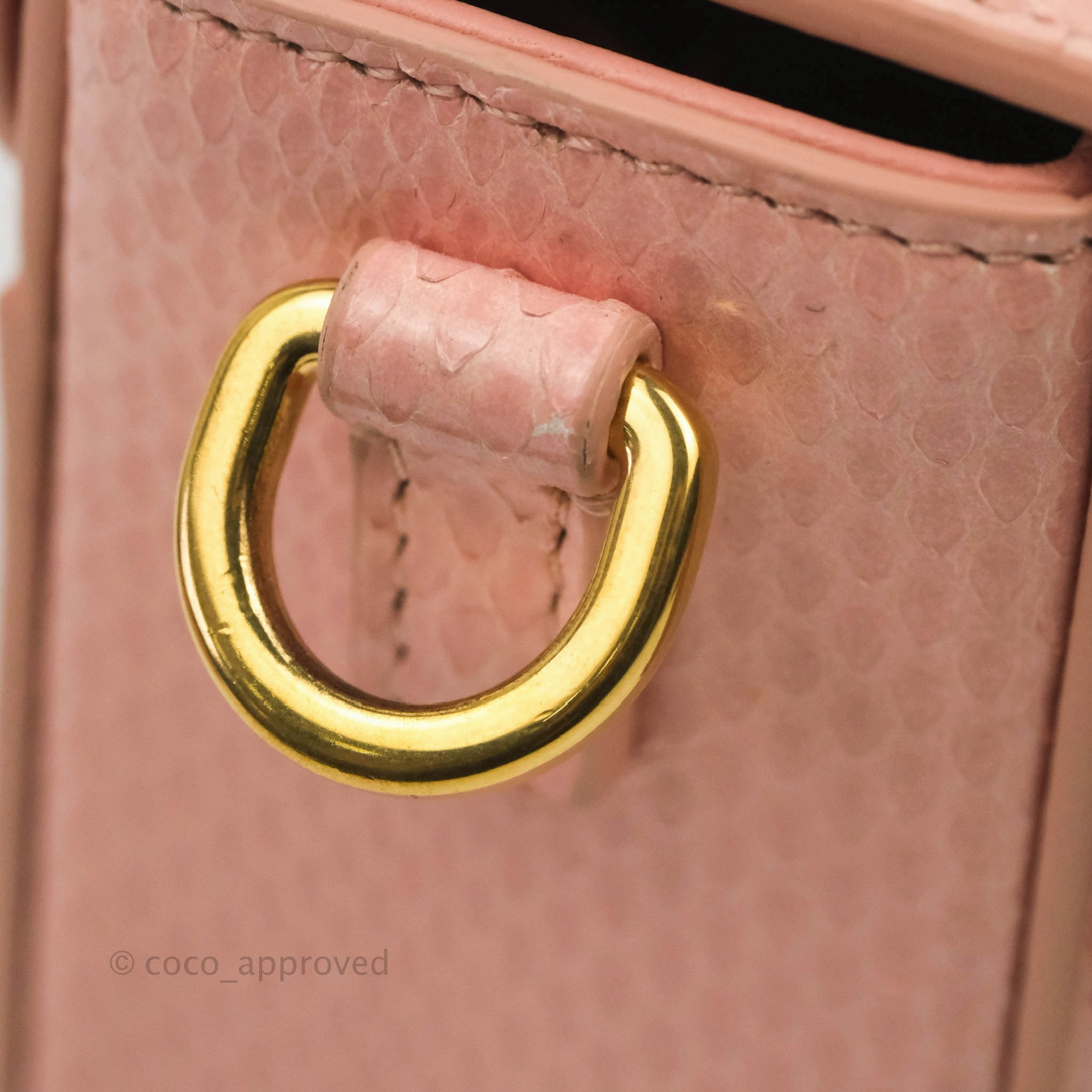 Christian Dior 30 Montaigne Box Bag Python Rose Des Vents