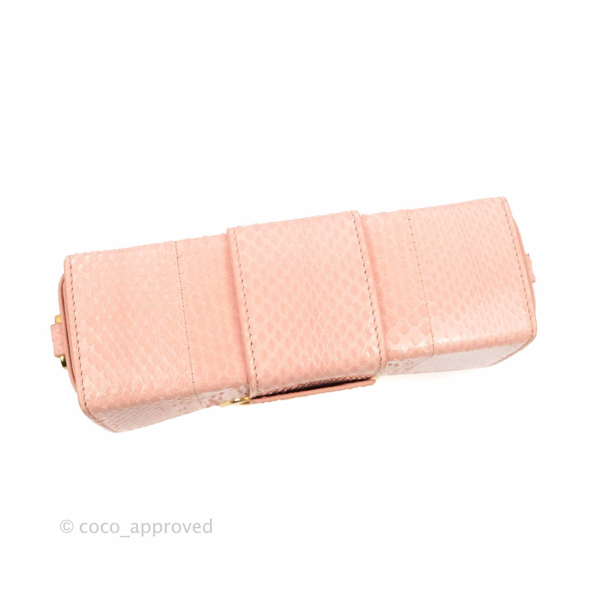 Christian Dior 30 Montaigne Box Bag Python Rose Des Vents