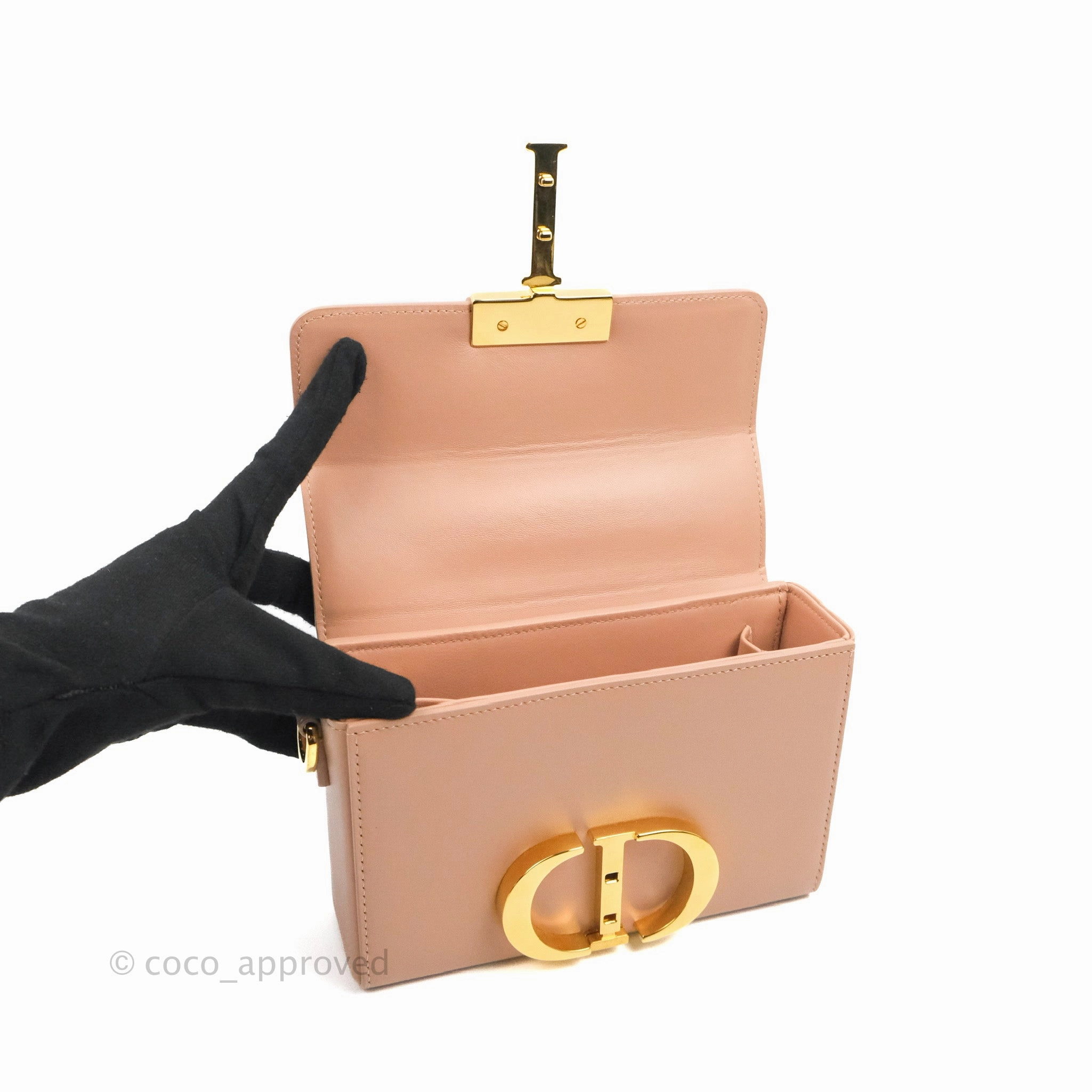 Christian Dior 30 Montaigne Box Bag Rose Des Vents Calfskin