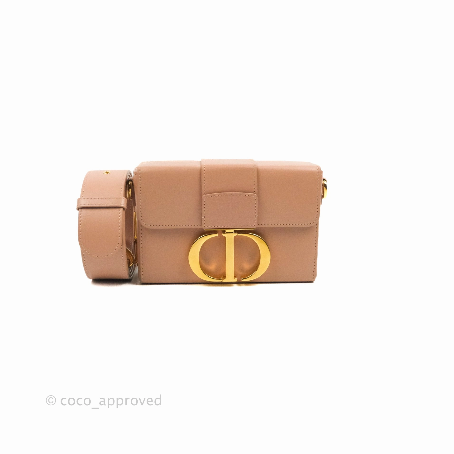 Christian Dior 30 Montaigne Box Bag Rose Des Vents Calfskin