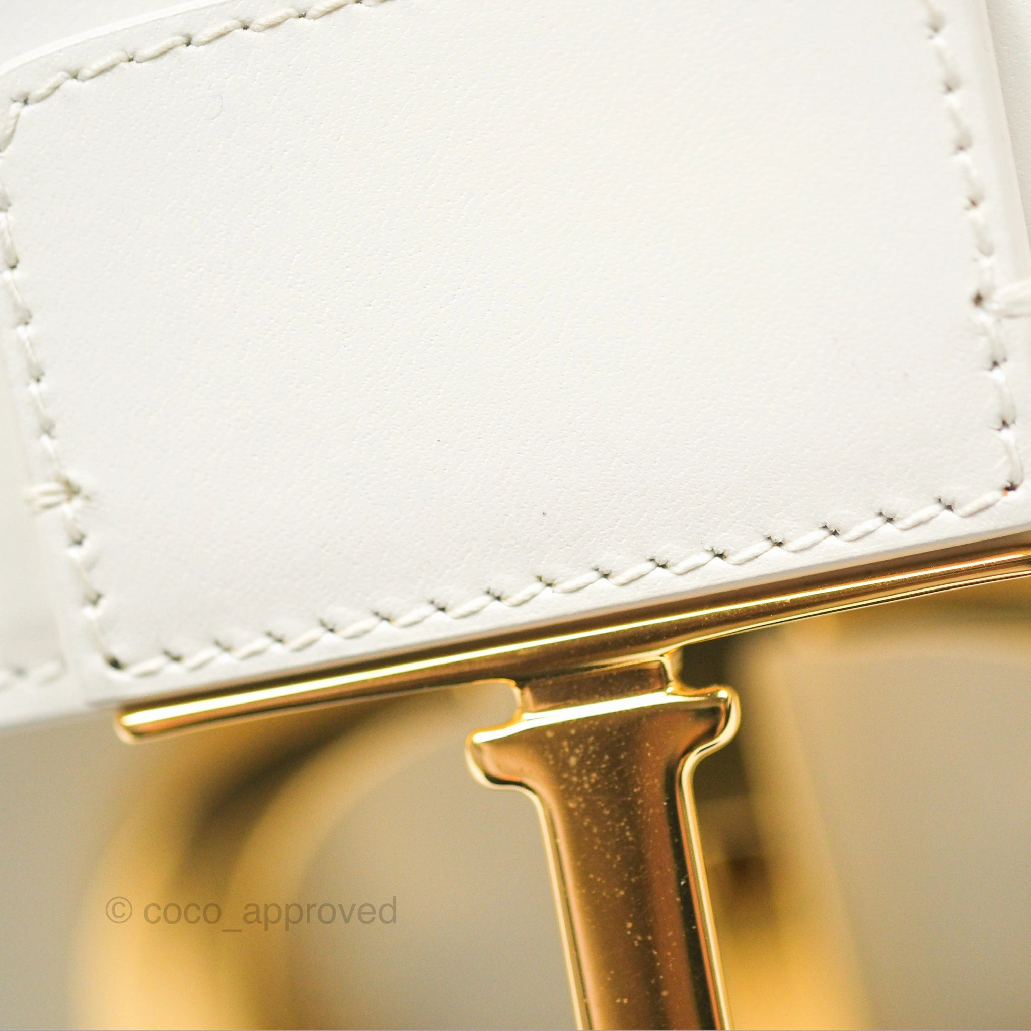 Christian Dior 30 Montaigne Box Bag White Calfskin