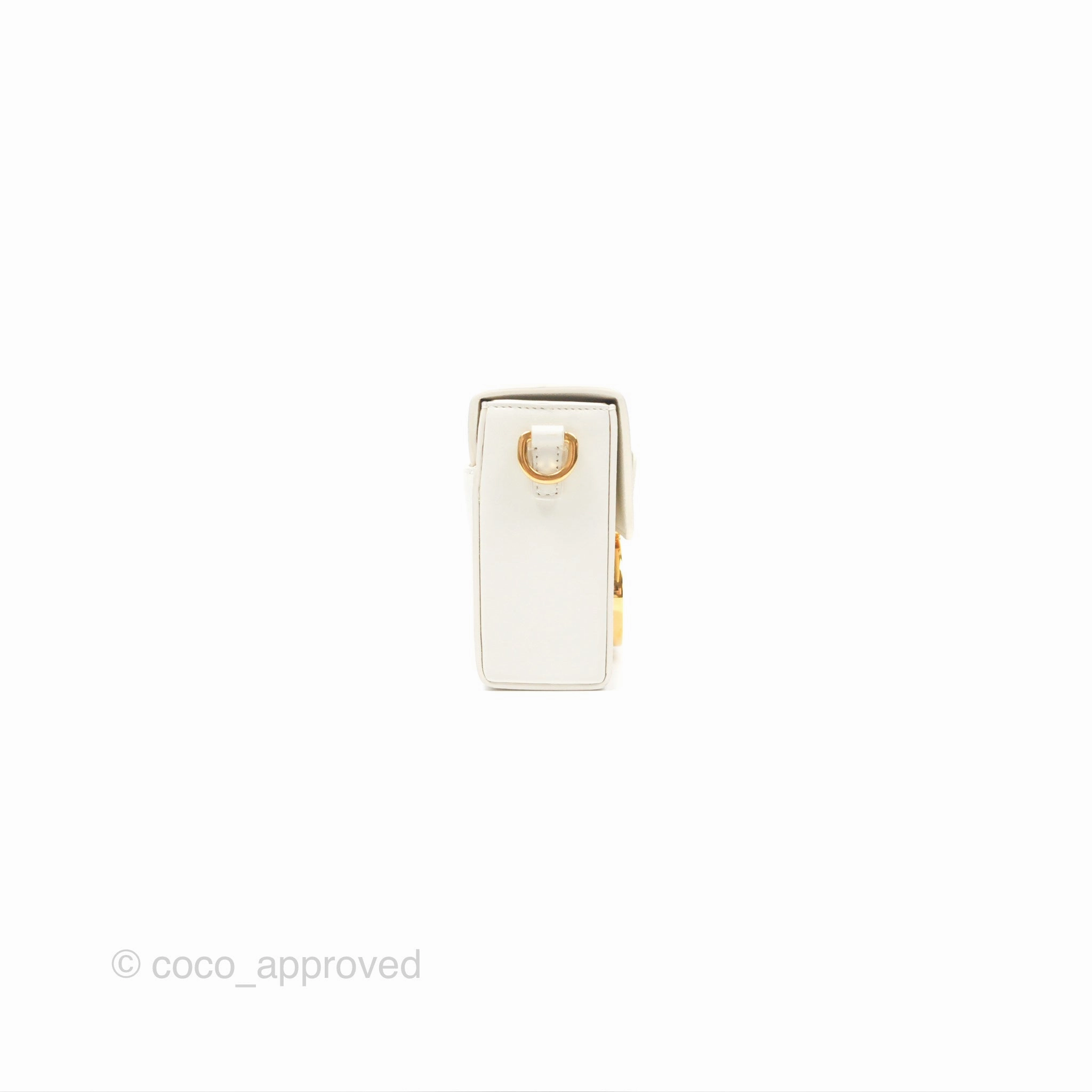 Christian Dior 30 Montaigne Box Bag White Calfskin