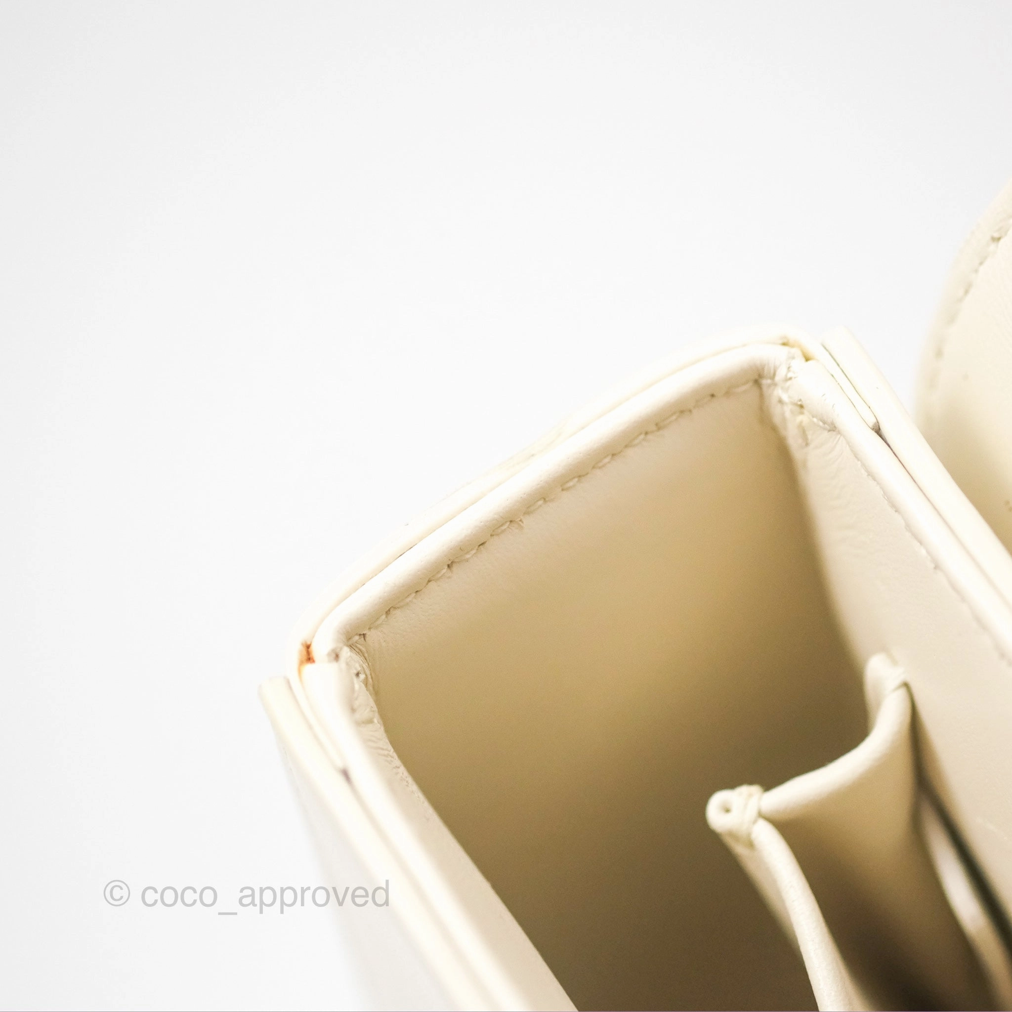 Christian Dior 30 Montaigne Box Bag White Calfskin
