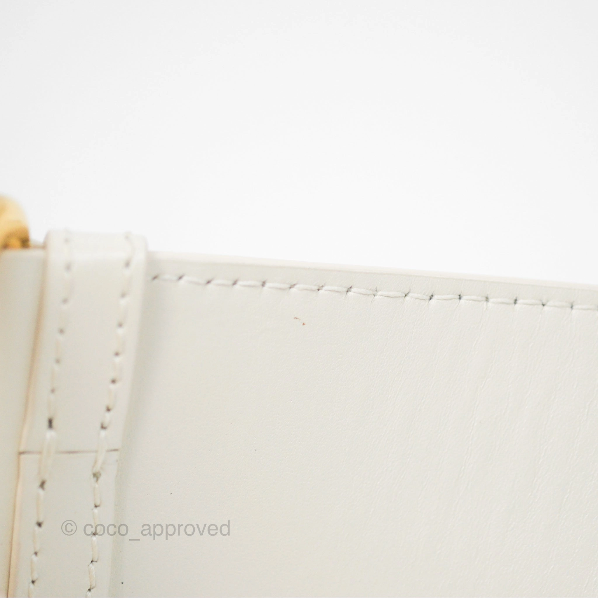 Christian Dior 30 Montaigne Box Bag White Calfskin