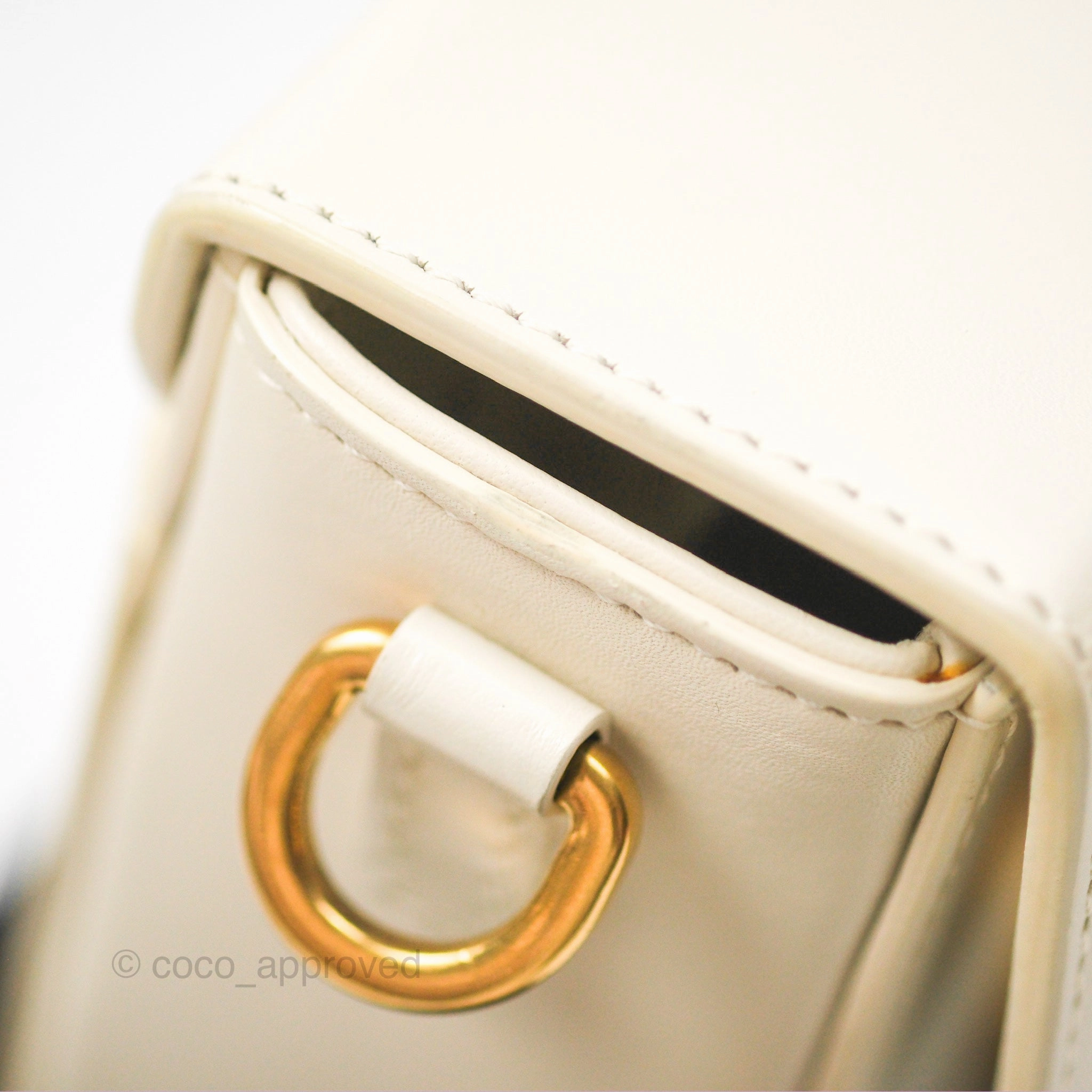 Christian Dior 30 Montaigne Box Bag White Calfskin
