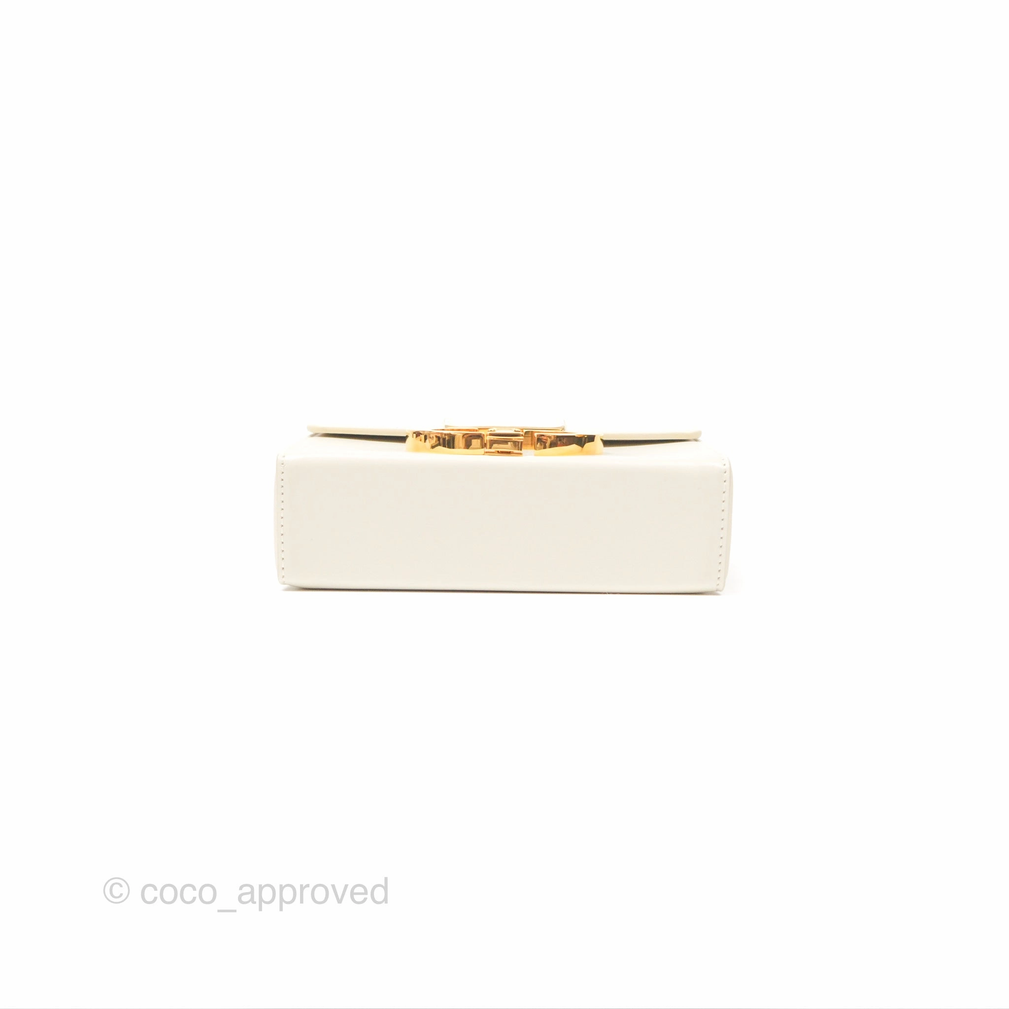 Christian Dior 30 Montaigne Box Bag White Calfskin