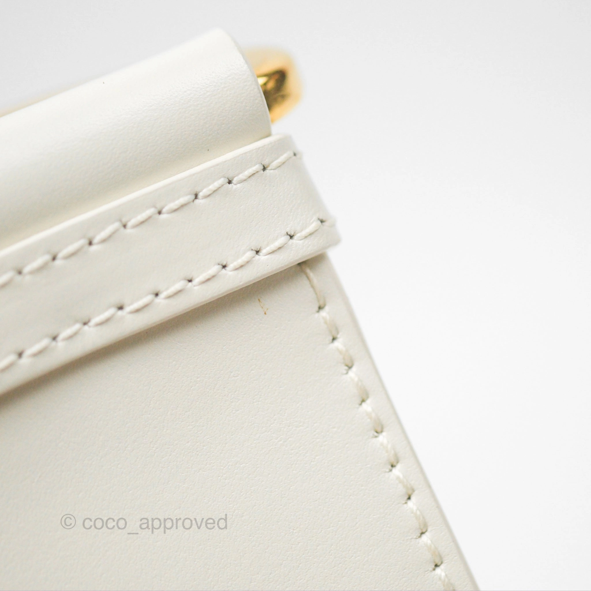 Christian Dior 30 Montaigne Box Bag White Calfskin