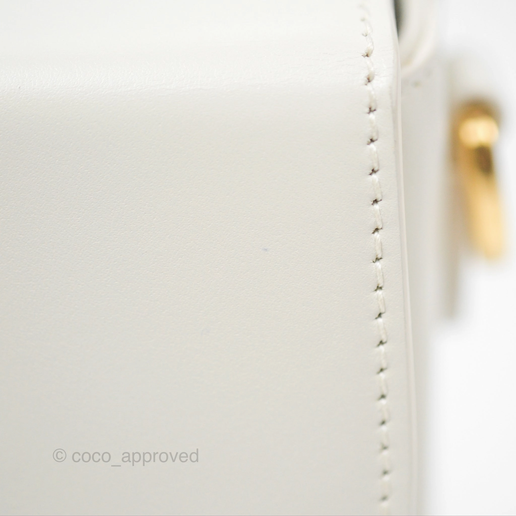 Christian Dior 30 Montaigne Box Bag White Calfskin