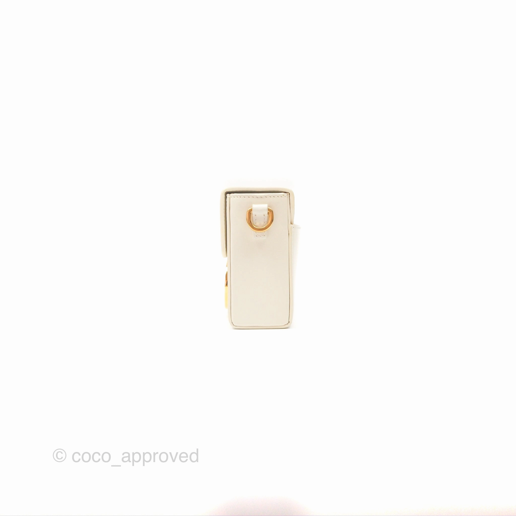 Christian Dior 30 Montaigne Box Bag White Calfskin