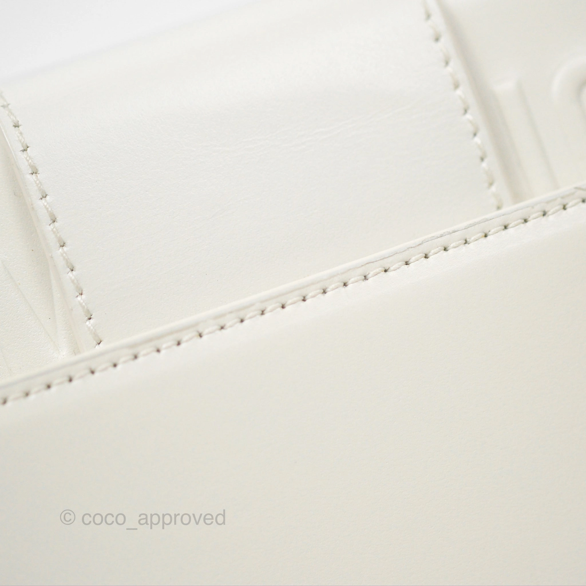 Christian Dior 30 Montaigne Box Bag White Calfskin