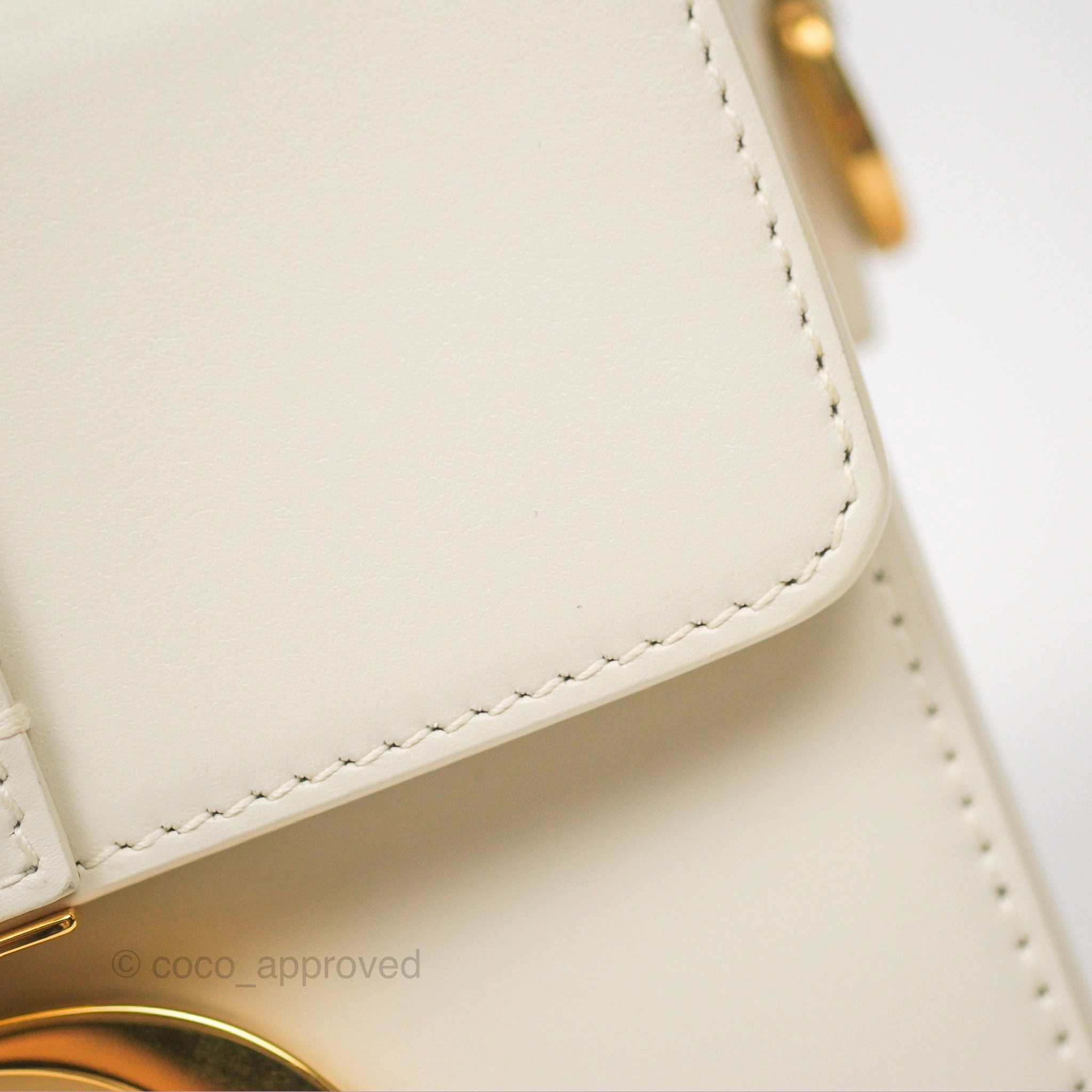 Christian Dior 30 Montaigne Box Bag White Calfskin