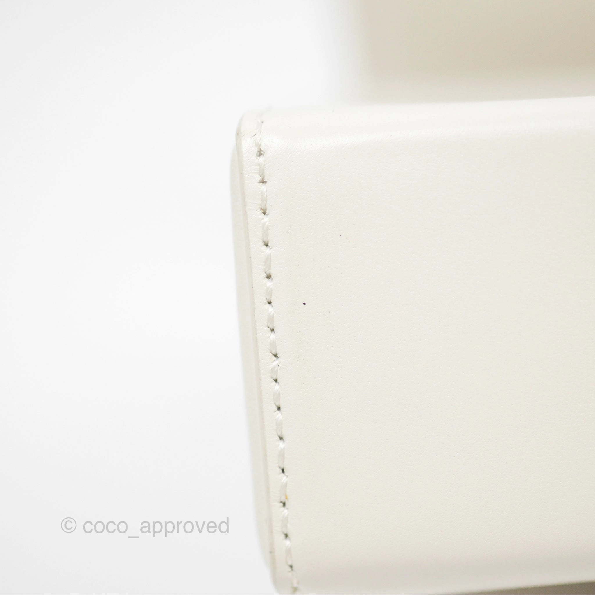 Christian Dior 30 Montaigne Box Bag White Calfskin