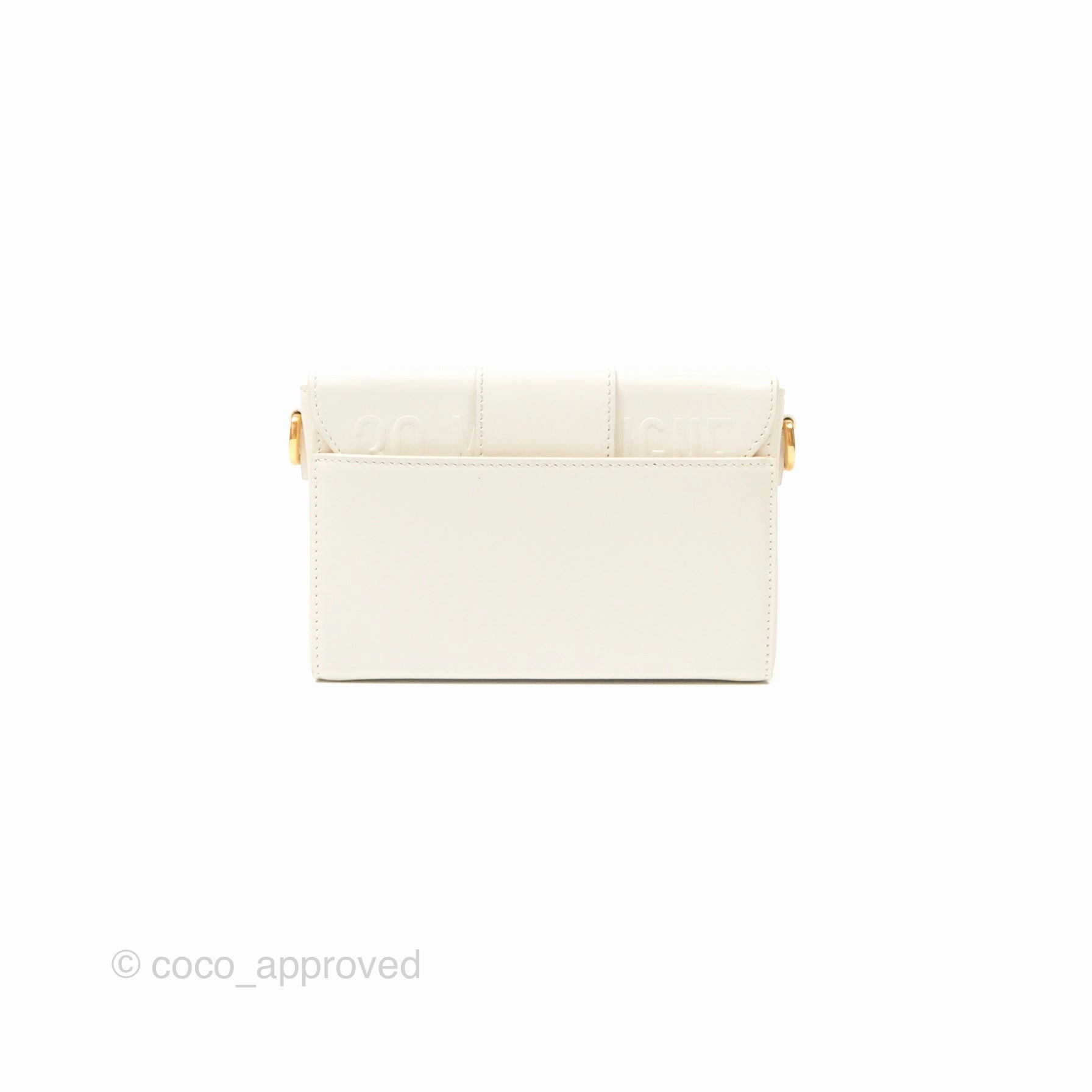 Christian Dior 30 Montaigne Box Bag White Calfskin
