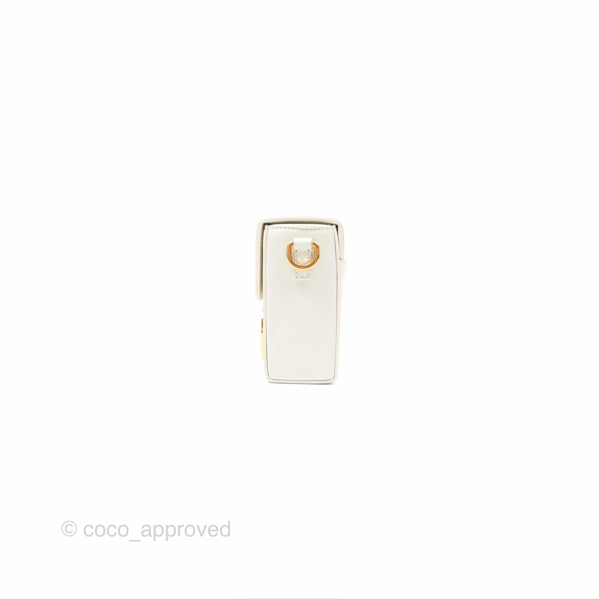 Christian Dior 30 Montaigne Box Bag White Calfskin