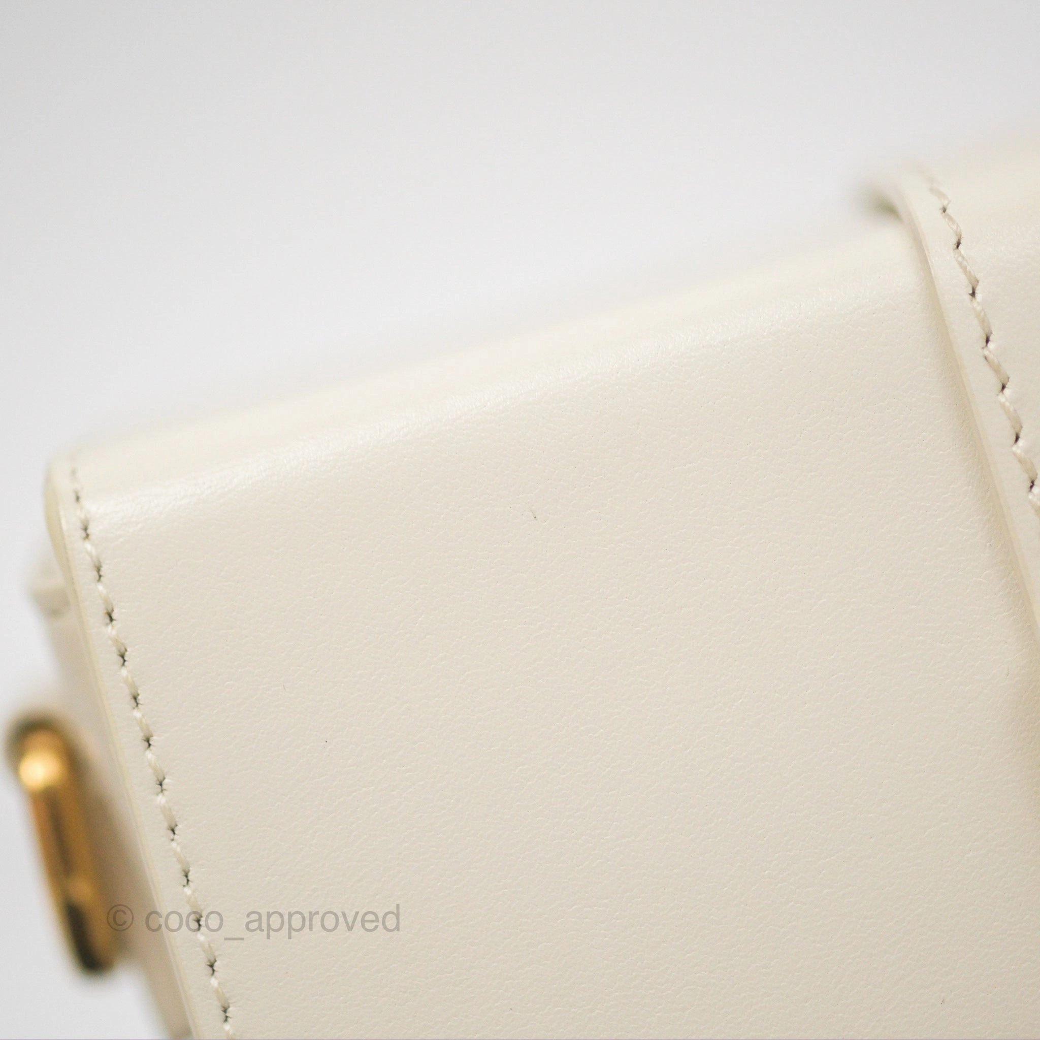Christian Dior 30 Montaigne Box Bag White Calfskin