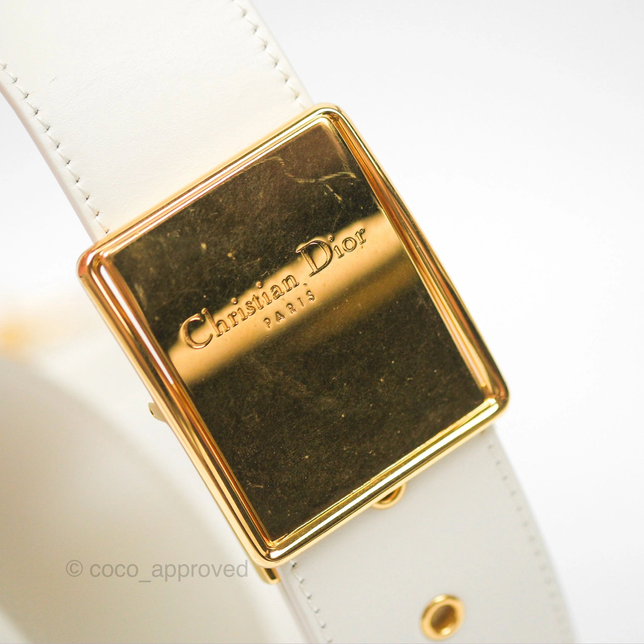 Christian Dior 30 Montaigne Box Bag White Calfskin