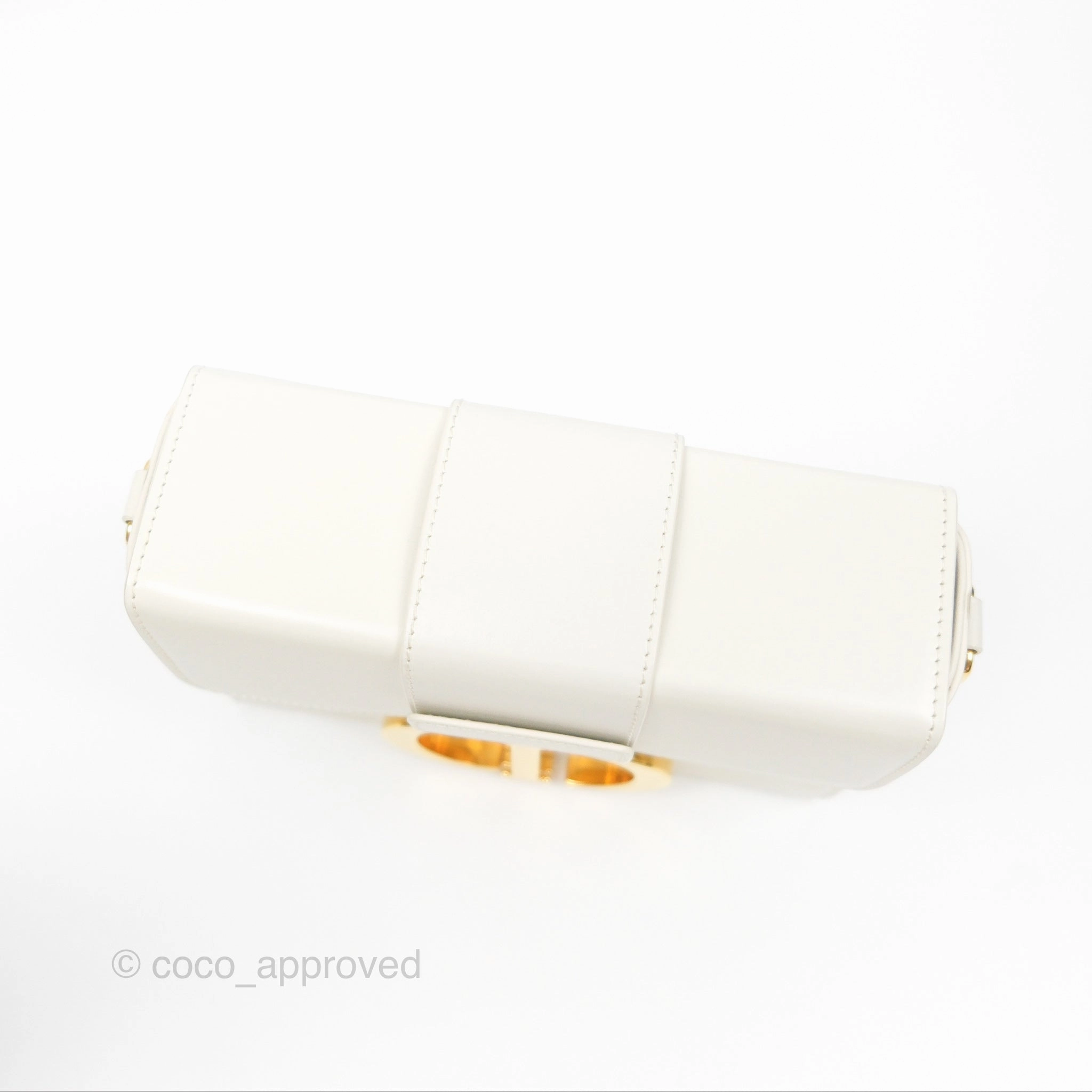 Christian Dior 30 Montaigne Box Bag White Calfskin