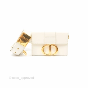 Christian Dior 30 Montaigne Box Bag White Calfskin
