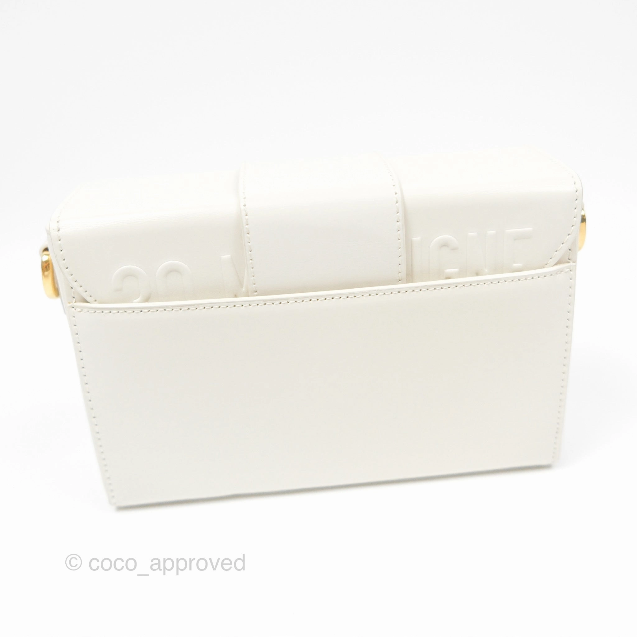 Christian Dior 30 Montaigne Box Bag White Calfskin
